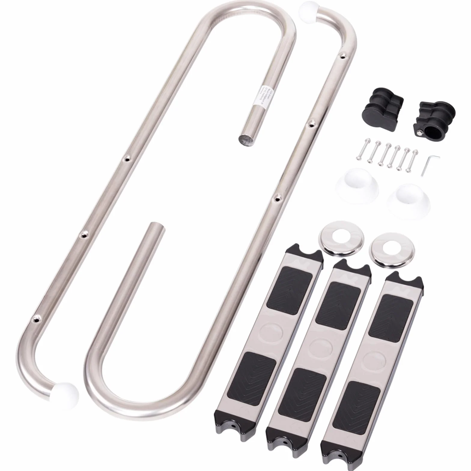 COSTWAY Escalera de Piscina de 3 Peldaños, Acero Inoxidable, Antideslizante, 55x26x132 cm, 150 kg