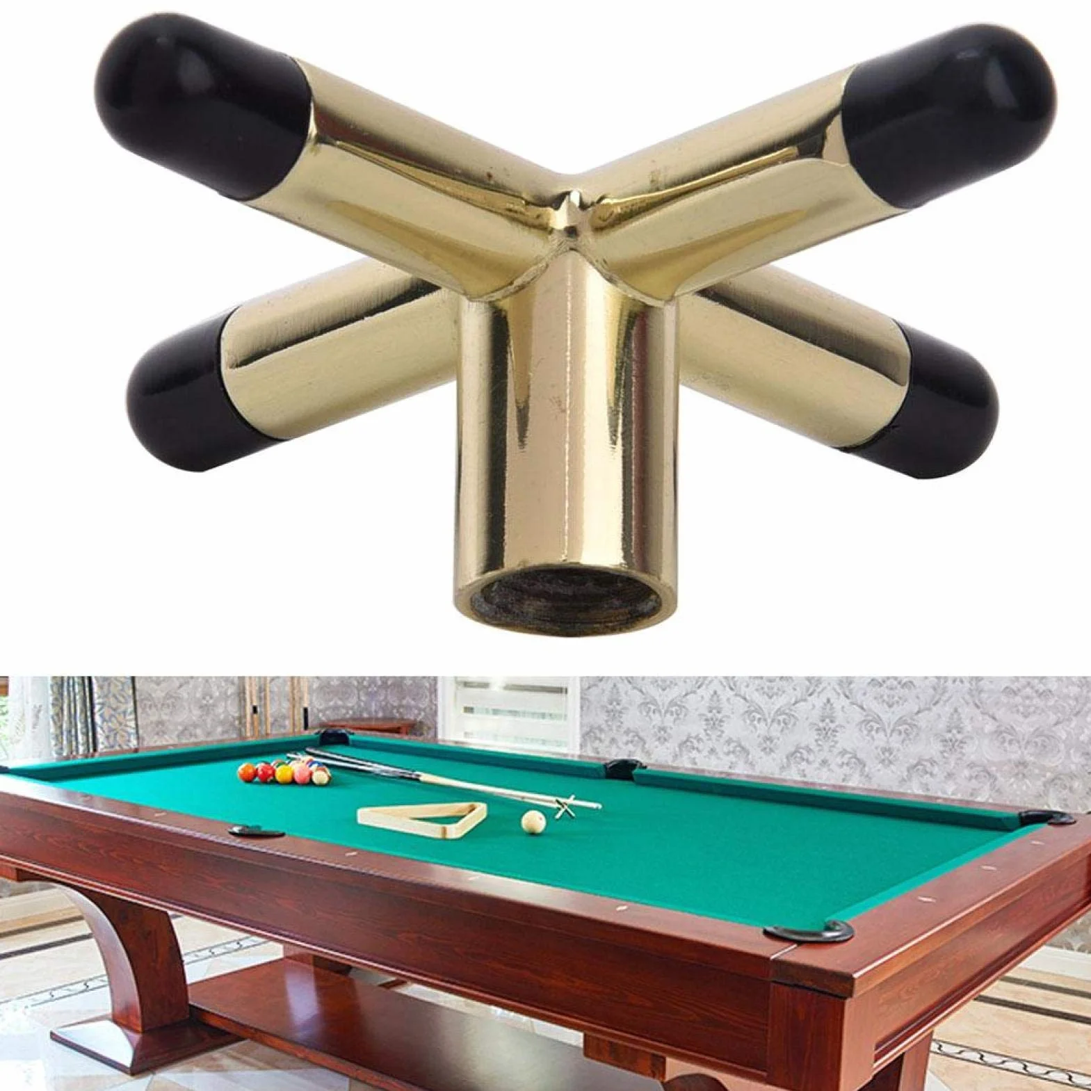 Bridge Head Snooker Bridge Pool Rest Puente de Metal Soporte Billar Rubber Cross Fork