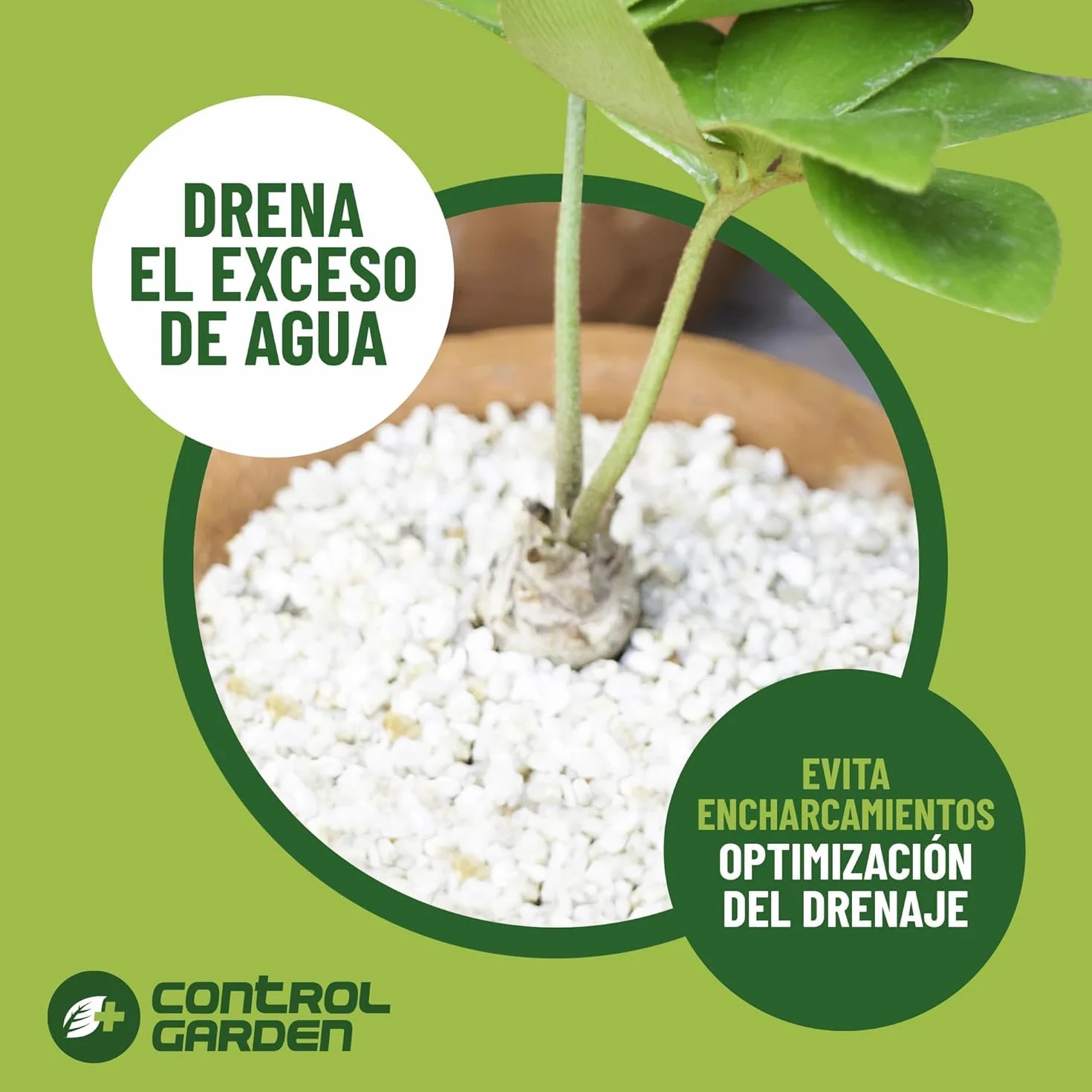 CONTROL GARDEN Arlita 10L + Perlita 10L + Vermiculita 10L Sustrato para Plantas