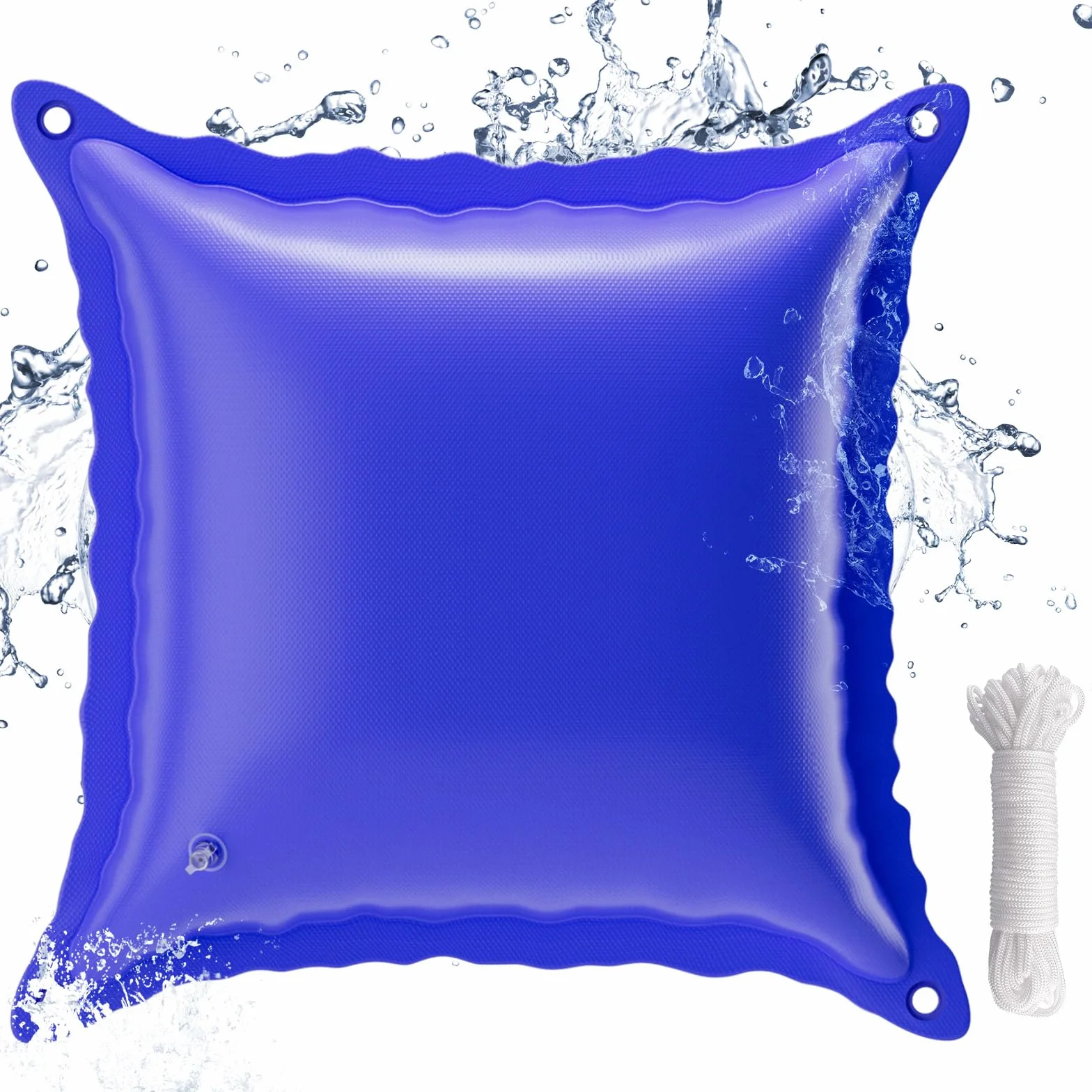 Cojín de piscina de invierno XXL 120 x 120 cm, cojín de aire para piscina