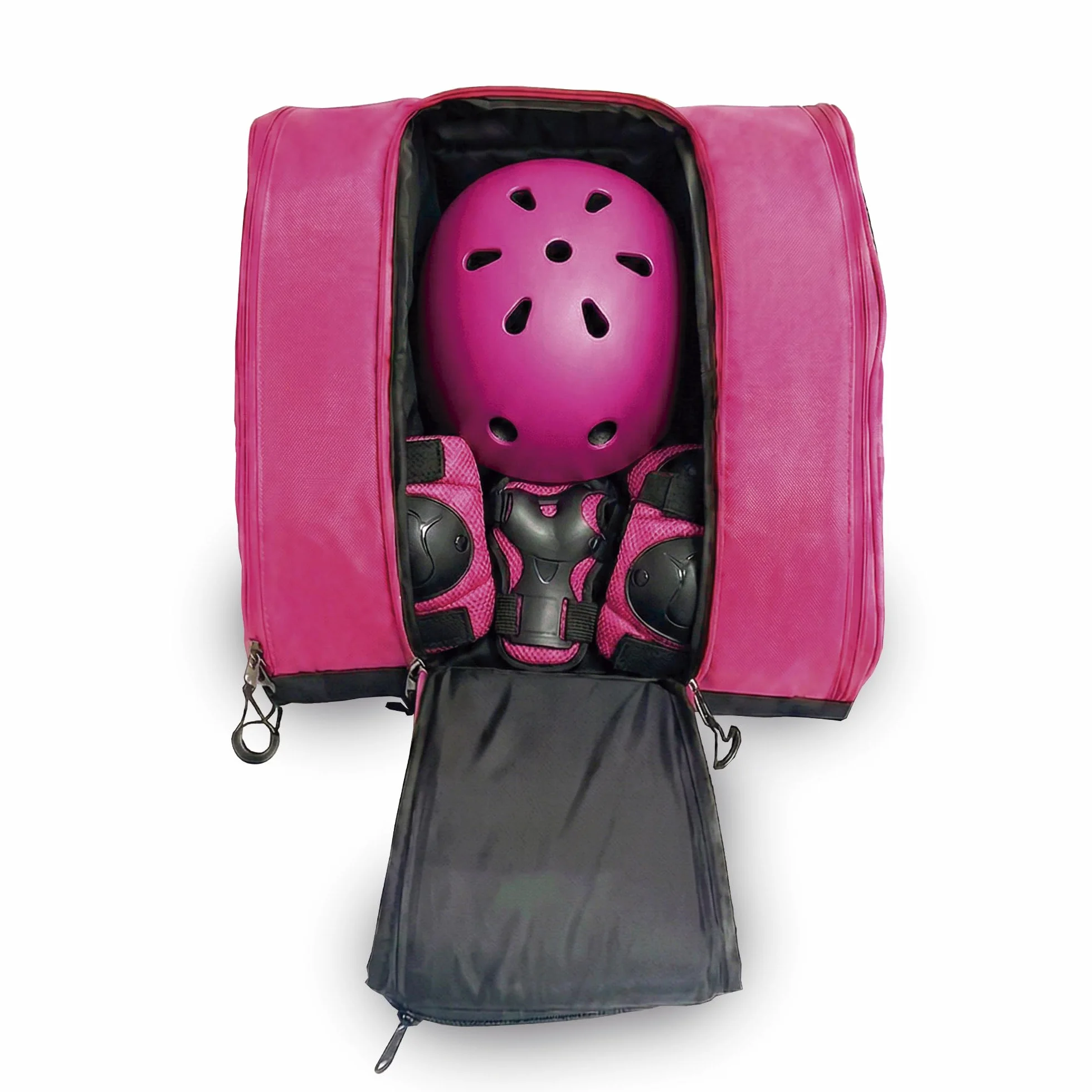 Bolsa para Patines para Niños Rosa Correa Ajustable Acolchada Mochila Patines Capacidad Accesorios Material Resistente Ligero