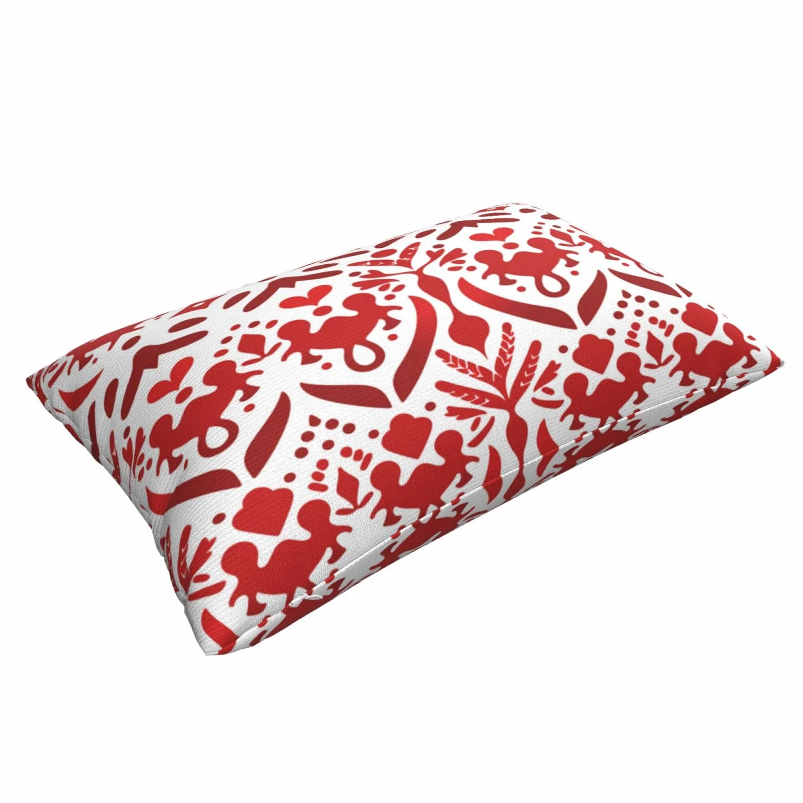 Funda Cojin 30x50 cm Rojo Impermeable 2 Piezas Boho para Exterior Jardin Patio