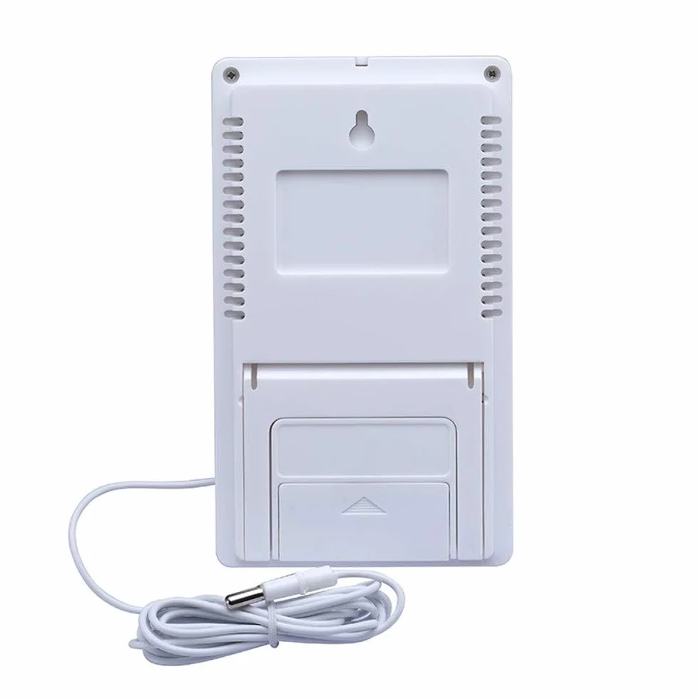 Termómetro Higrómetro LCD Digital con Sensor de Cable 1.5 m Interior Exterior Medidor de Humedad Temperatura Blanco