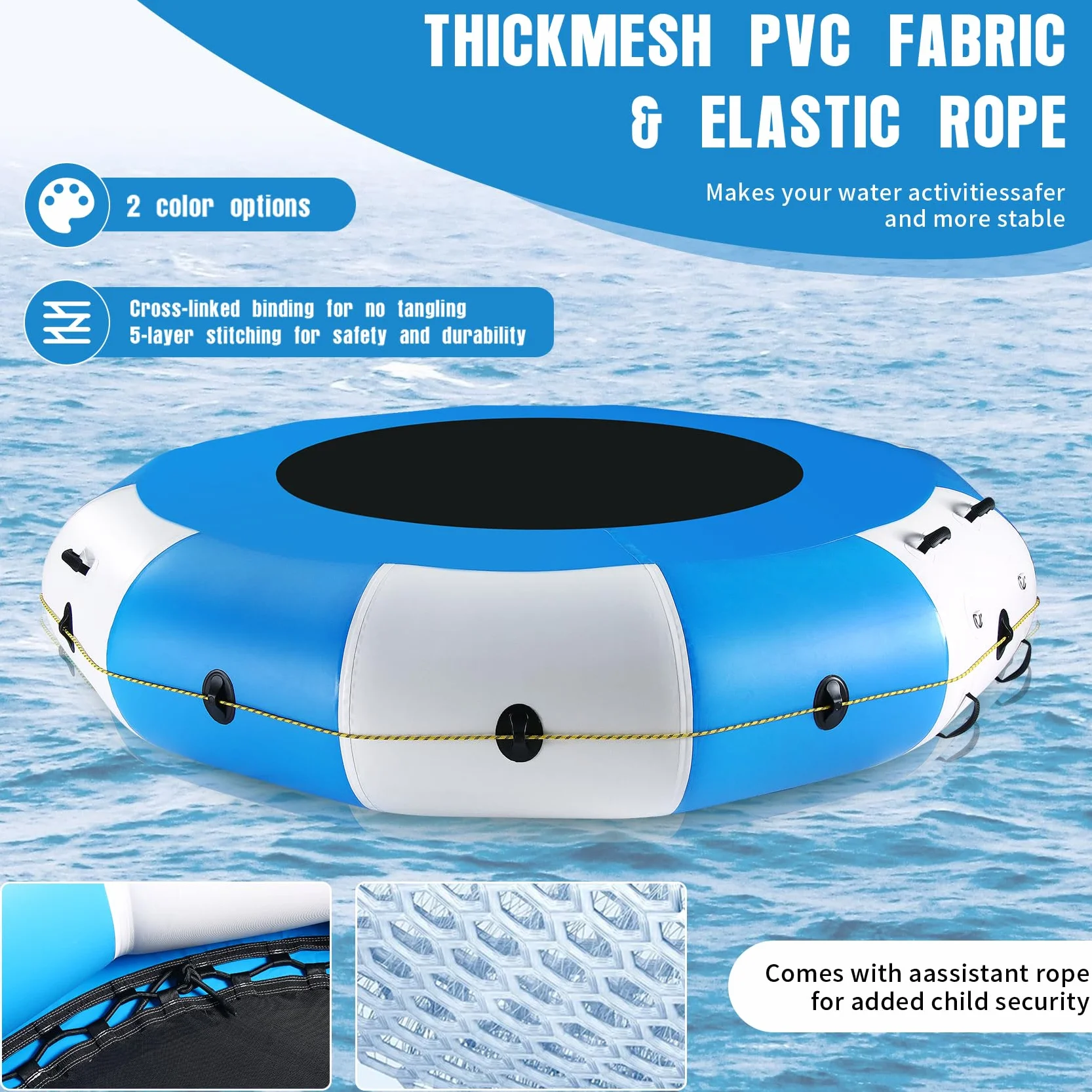 Trampolín de agua inflable 3 m para lago piscina natación