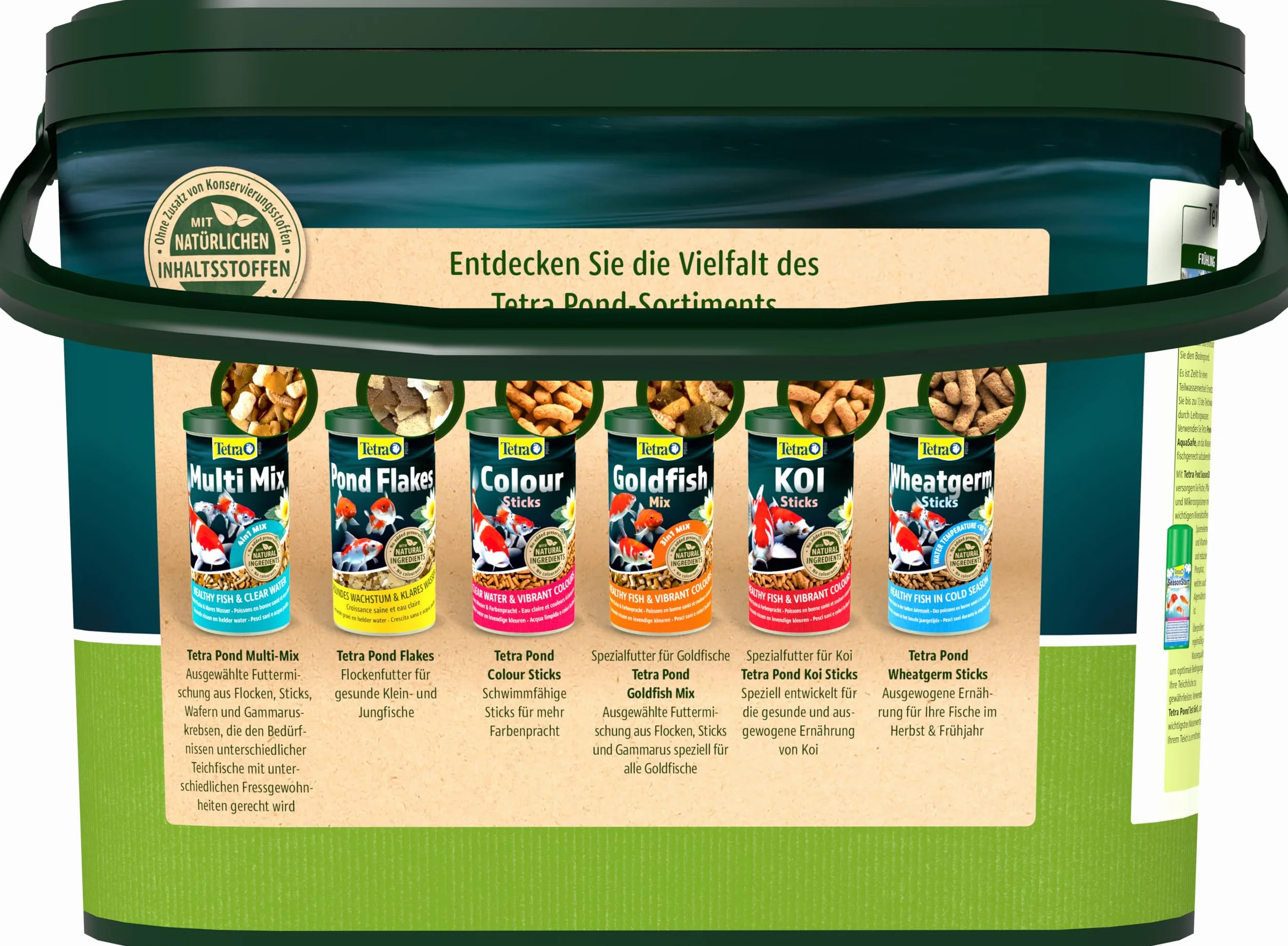 Tetra Pond Sticks, Alimento para peces de estanque, cubo de 7 L