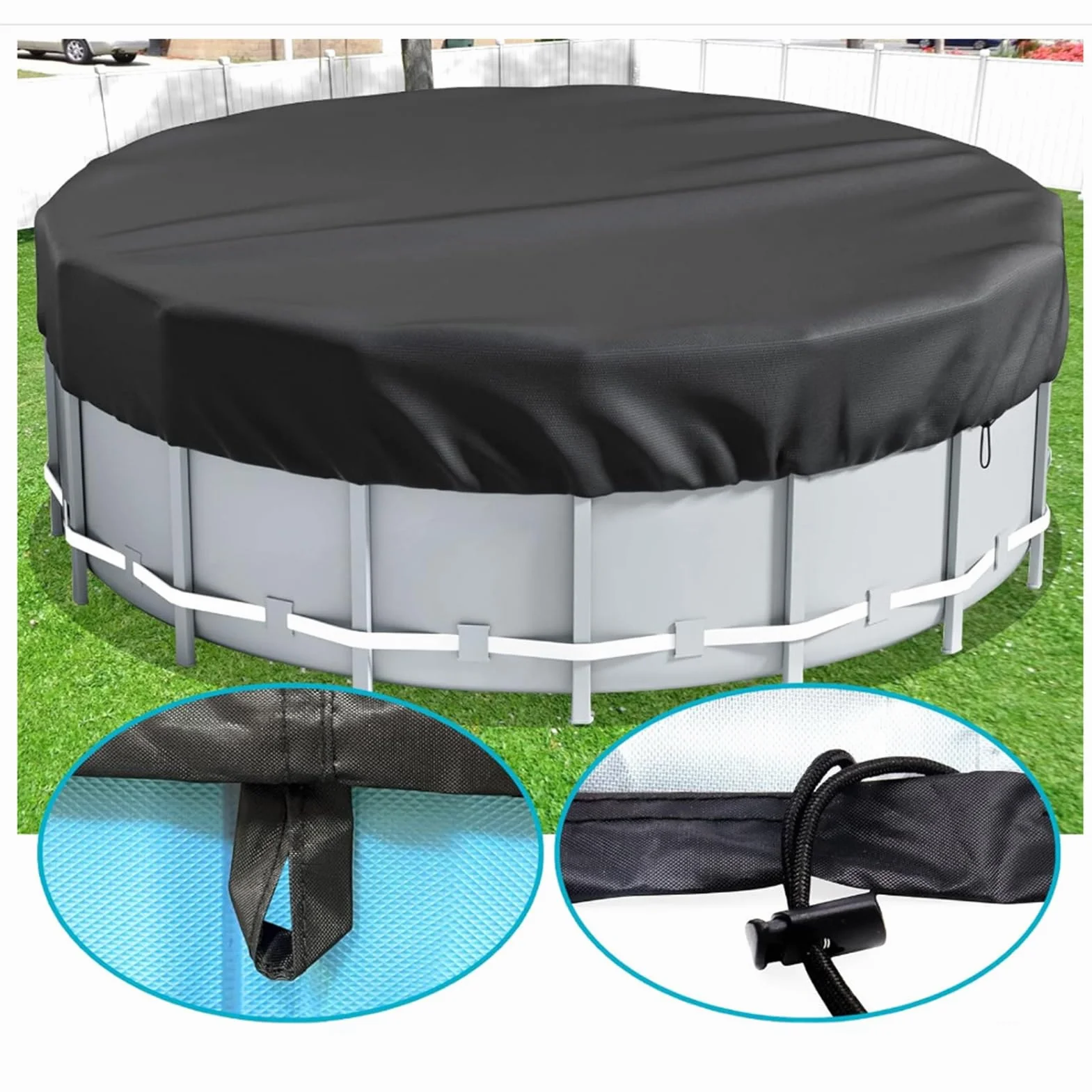 Lona para Piscina Redonda Alta Resistencia al Desgarro Protección UV Cubierta