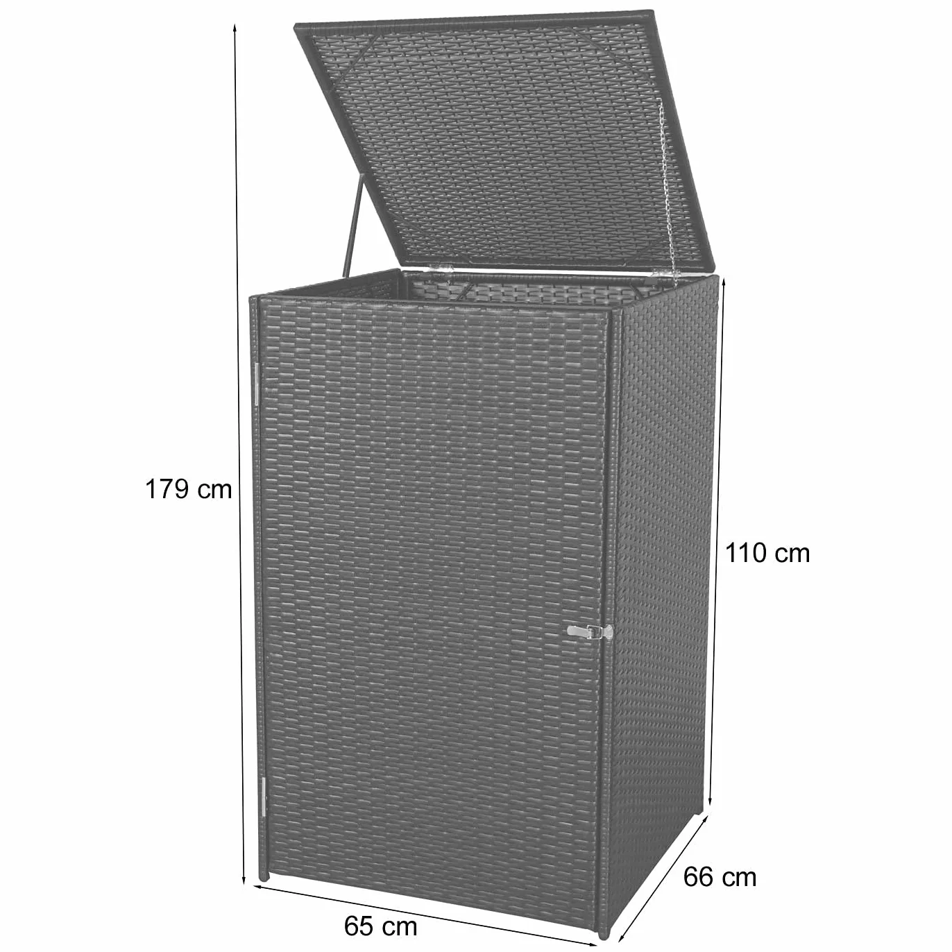 Cubierta para cubos de basura HWC-E25 120 L gris