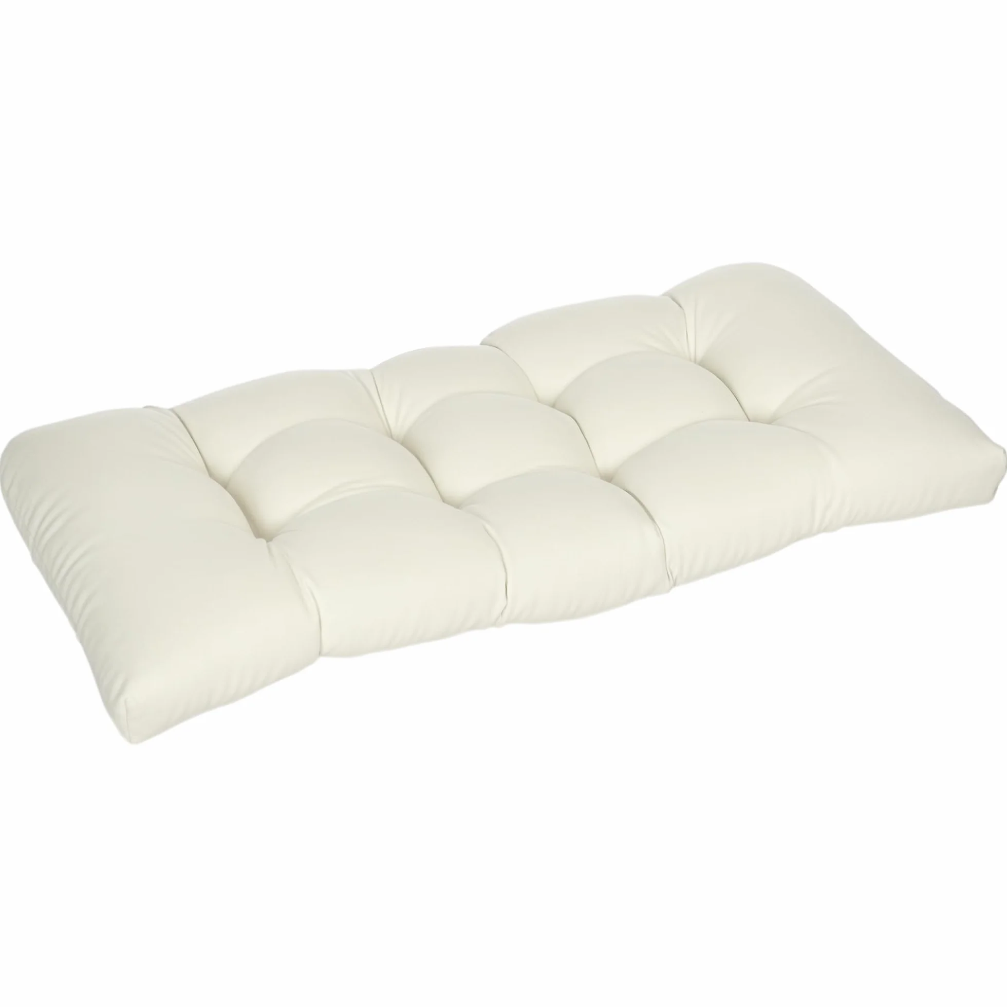 Outsunny Cojín para Banco de 2 Plazas 110x48x8 cm Lavable Crema