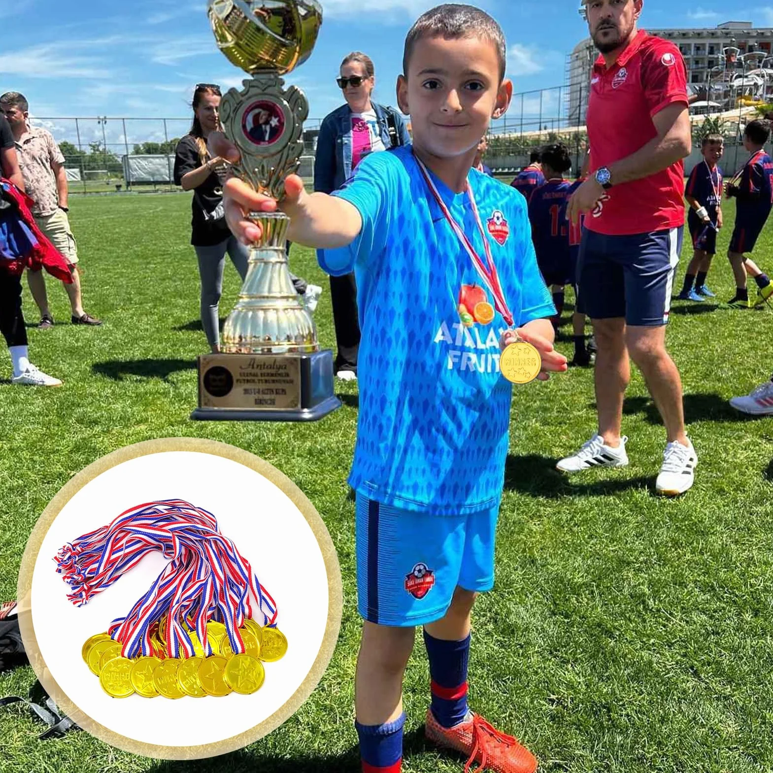 Medallas de Oro para Niños, 30 Unidades, Premios para Escuela, Día Deportivo u Olímpico