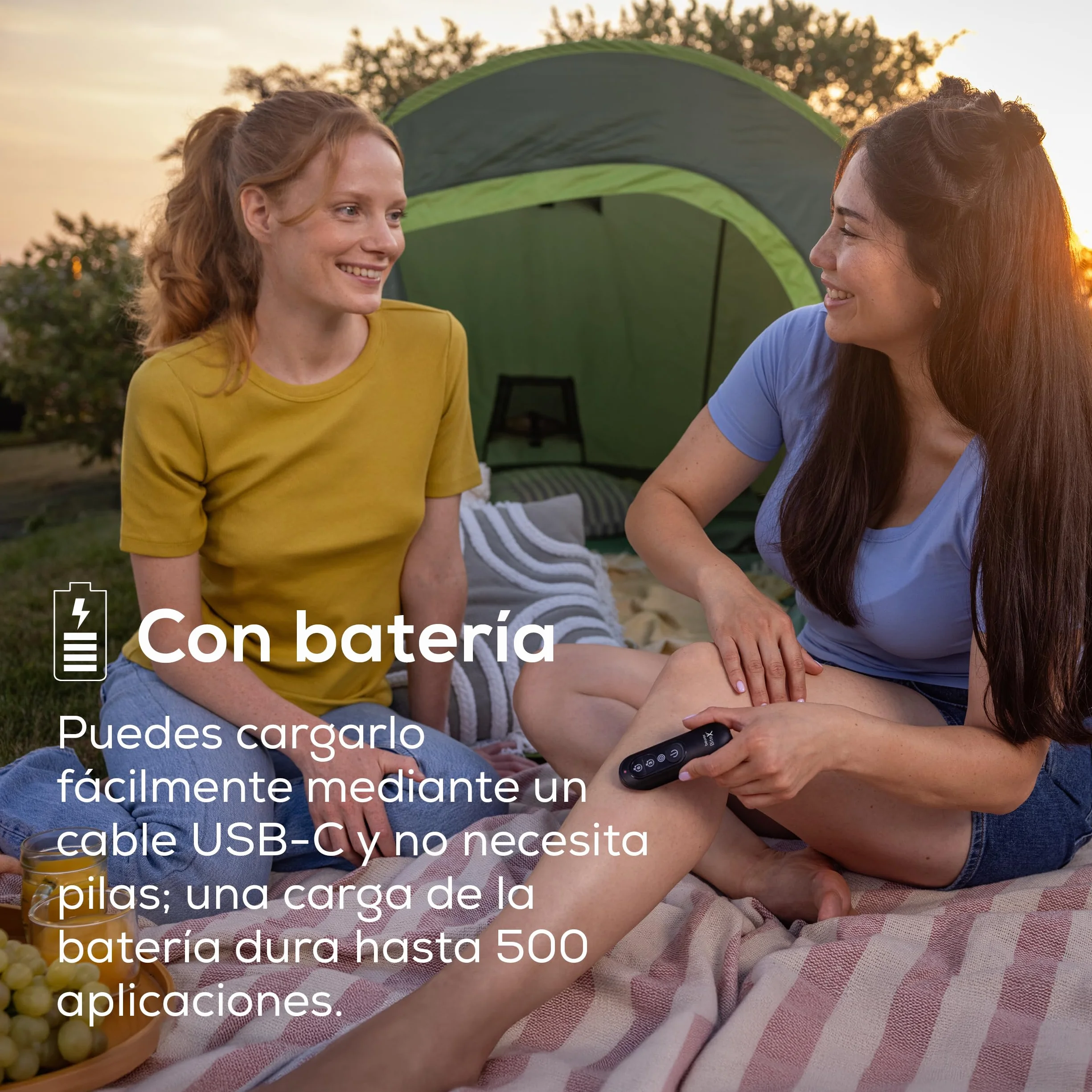 Beurer BiteX Max Deep Black Aparato contra picaduras de insectos con superficie de calentamiento, batería recargable
