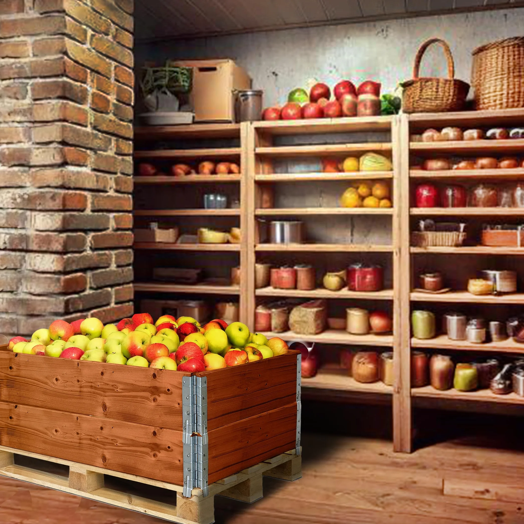 Garronda Collarín para paletas Caja de almacenamiento de madera extensión versátil 3 Piezas