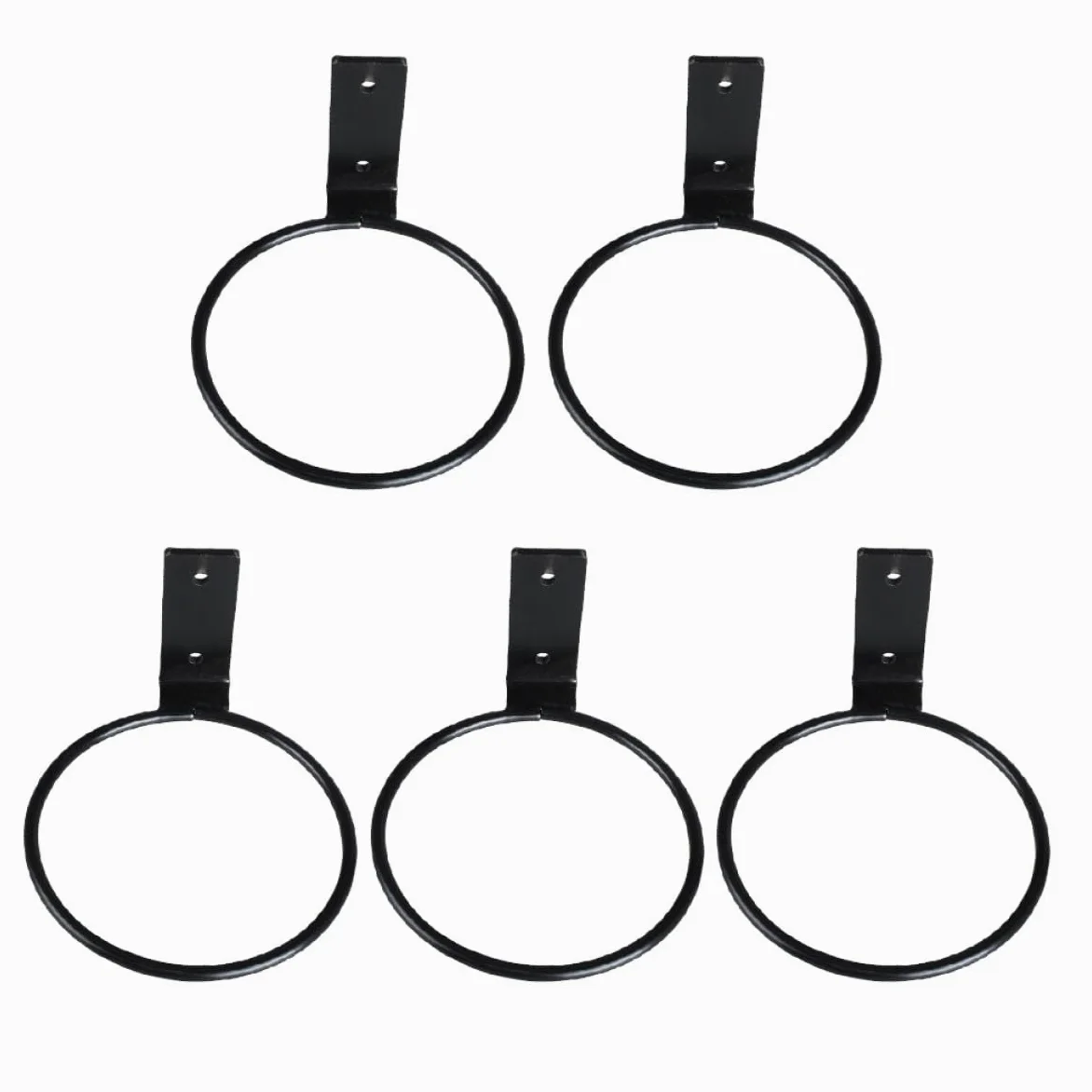 HOMSFOU Soportes para Macetas de Pared 5 Piezas de Hierro 15 Cm Estantería para Flores Jardín Balcón Almacenamiento Vertical Práctico Resistente