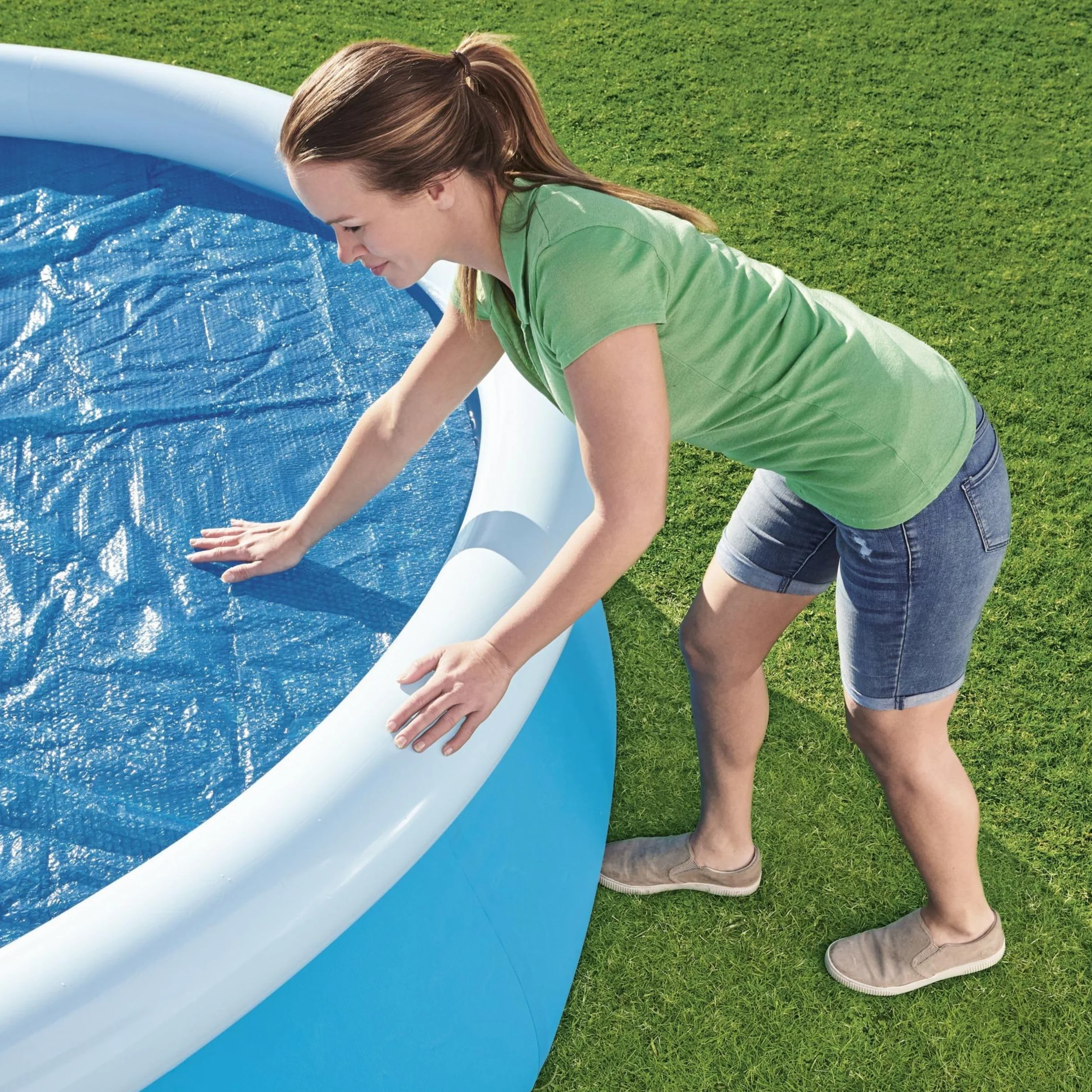 Bestway Cubierta solar para piscina Steel Pro 305 cm