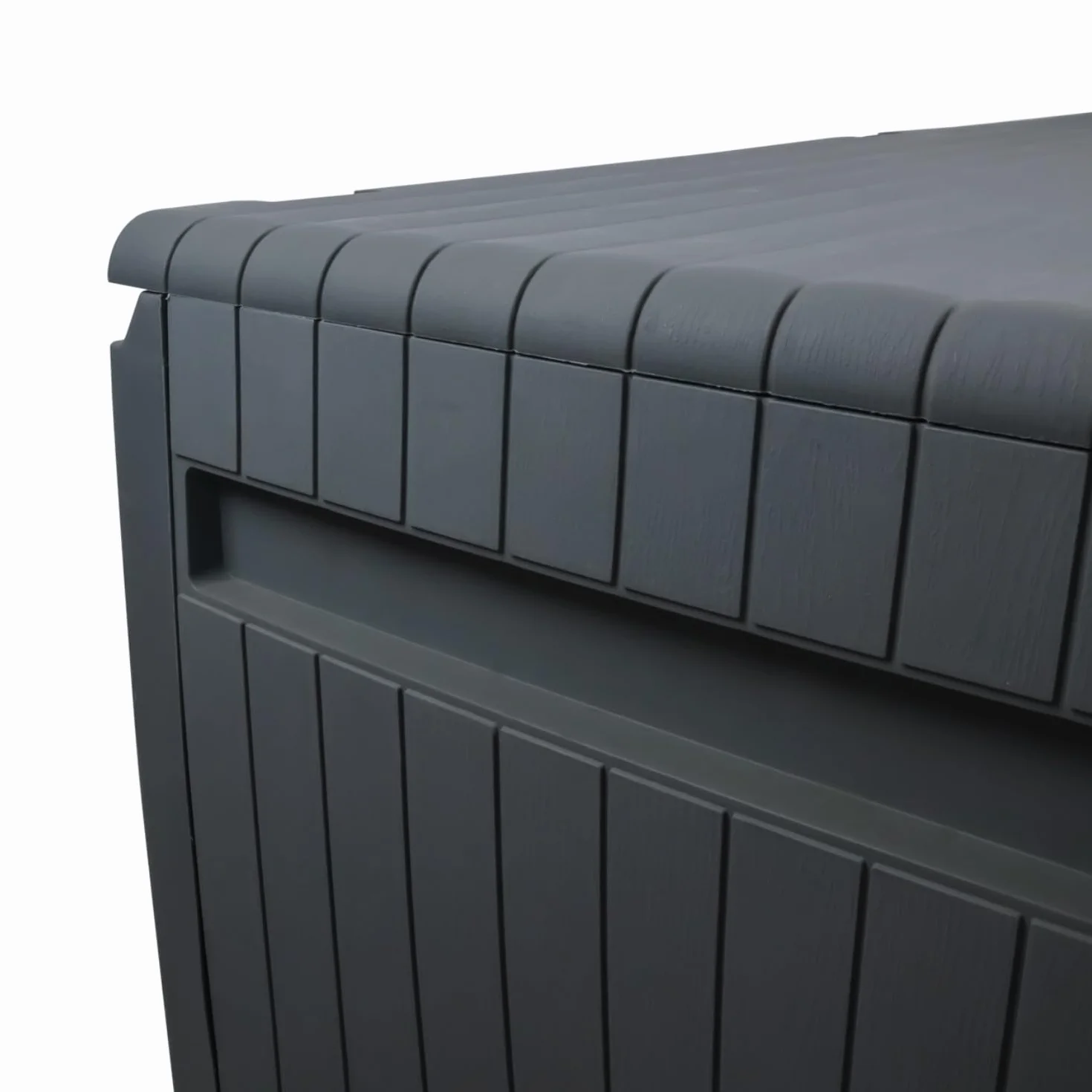 Baúl Exterior de Resina Gris GH91 270 litros 117x45,5x57cm Impermeable