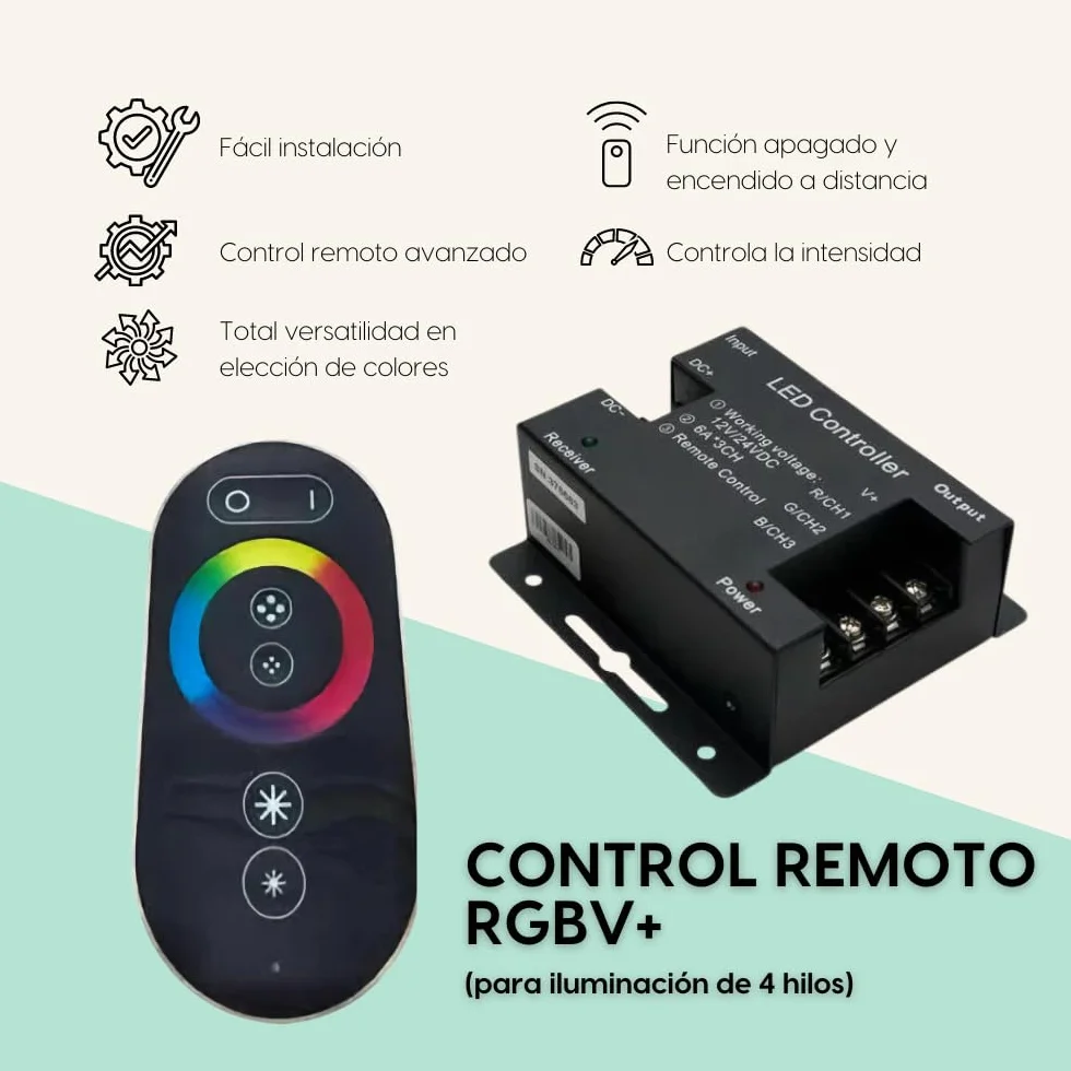 Cuadro electrico para Piscina con Transformador y Control Remoto RGB SWIMHOME