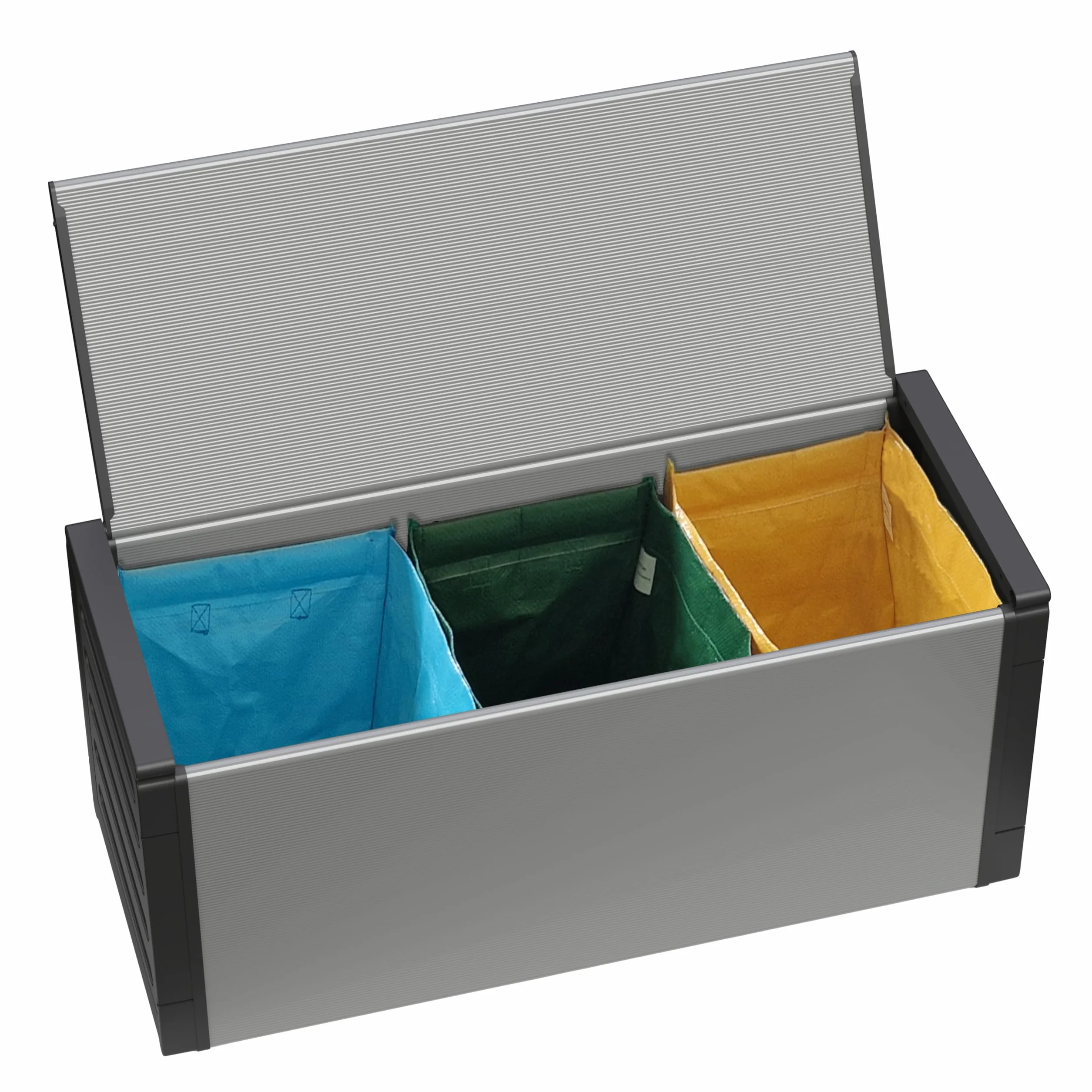 Adventa Baúl recogida resina PVC PP 85x34x38 cm gris