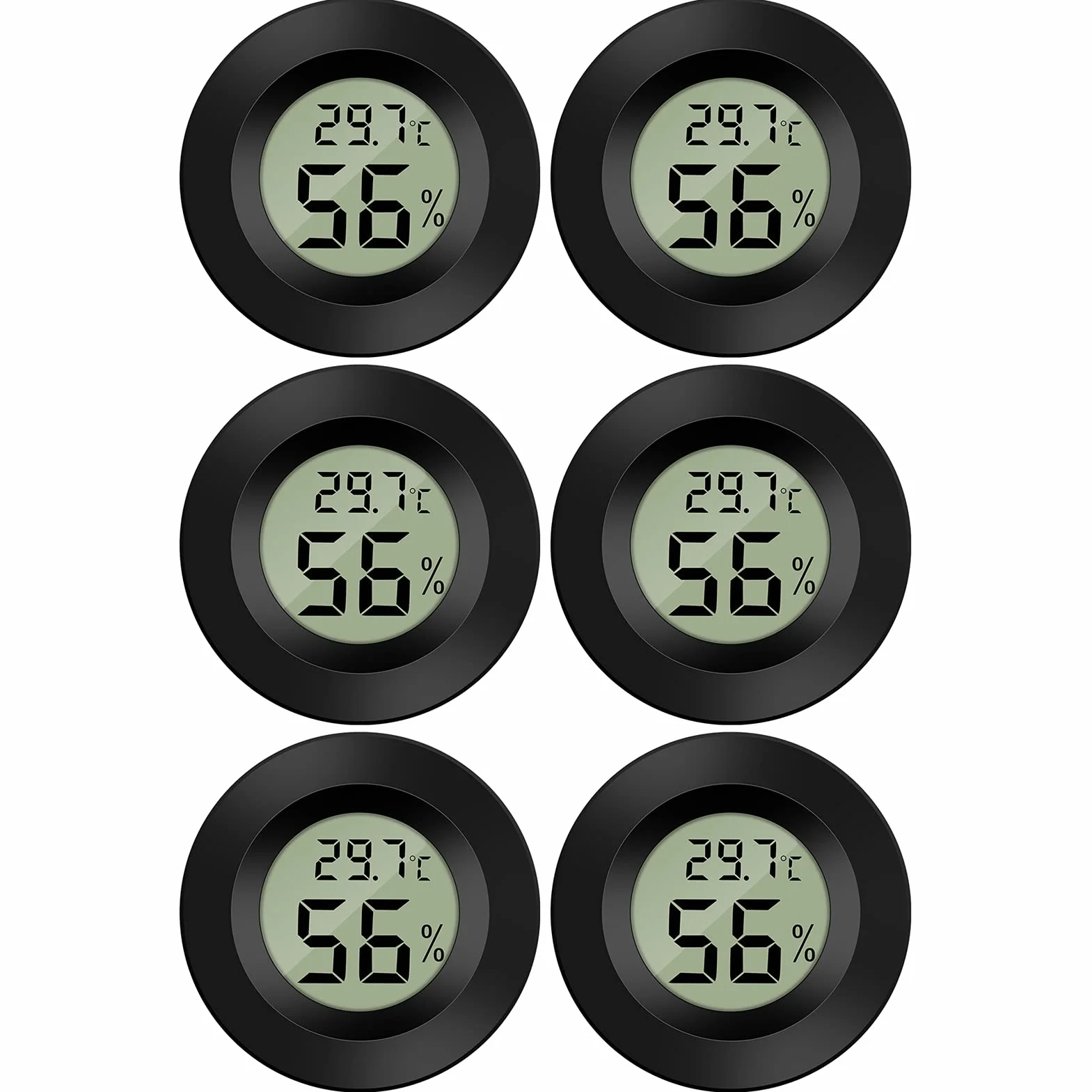 Thlevel Mini Higrómetro Termómetro Digital Interior Exterior Temperatura Humedad 6PCS