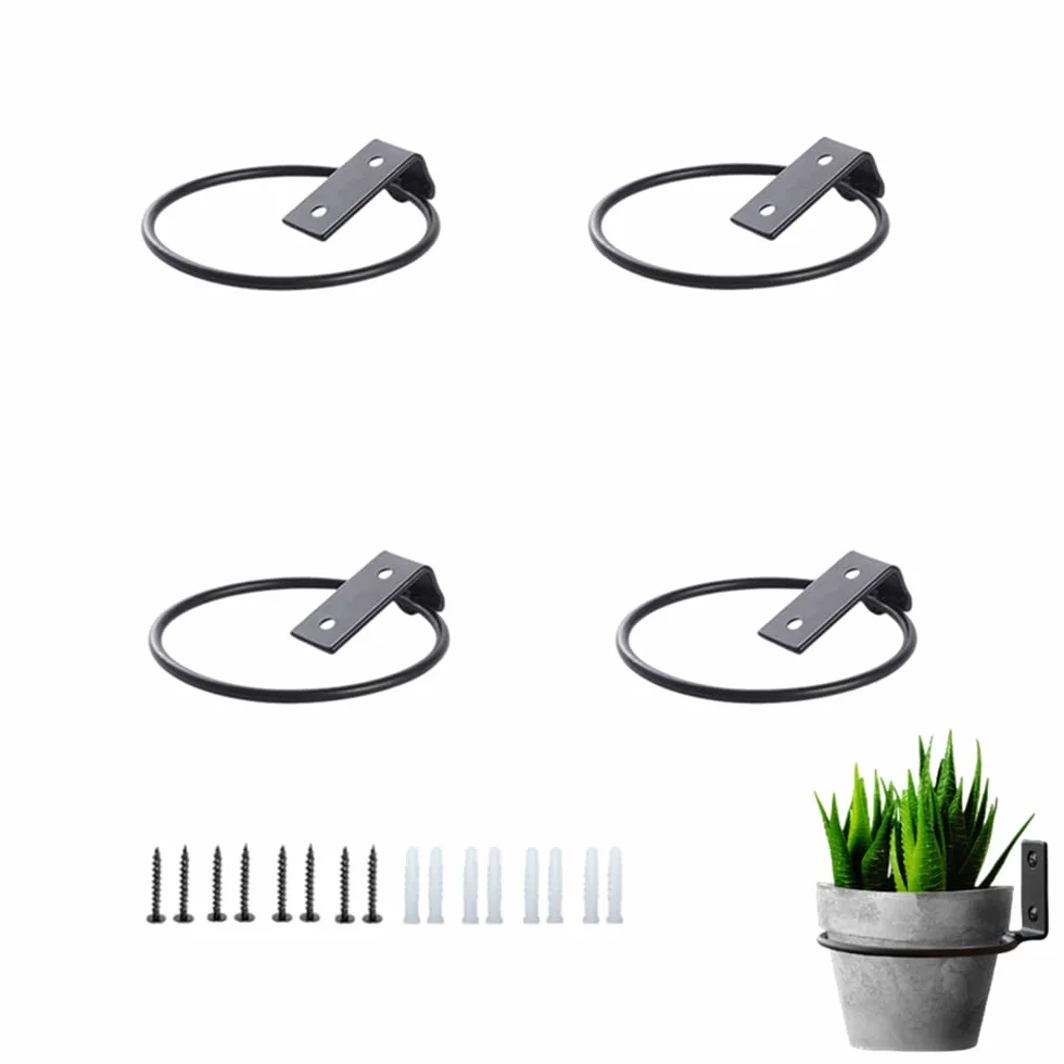 CURTEK Soportes para Plantas de Flores 6 Pulgadas, Plegable para Macetas de Pared
