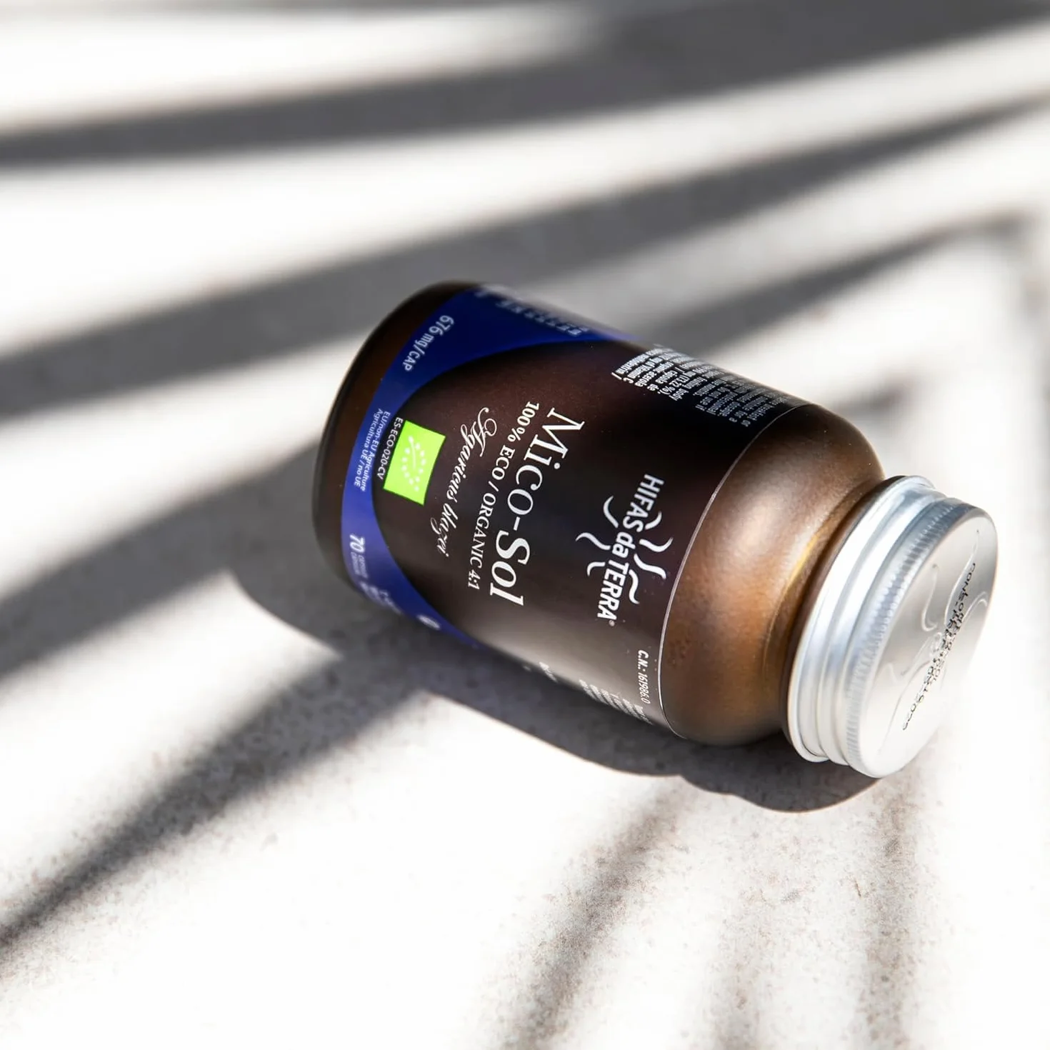 HIFAS DA TERRA Mico-Sol Extracto Puro de Champiñón de Sol + Vitamina C natural - 70 Cápsulas