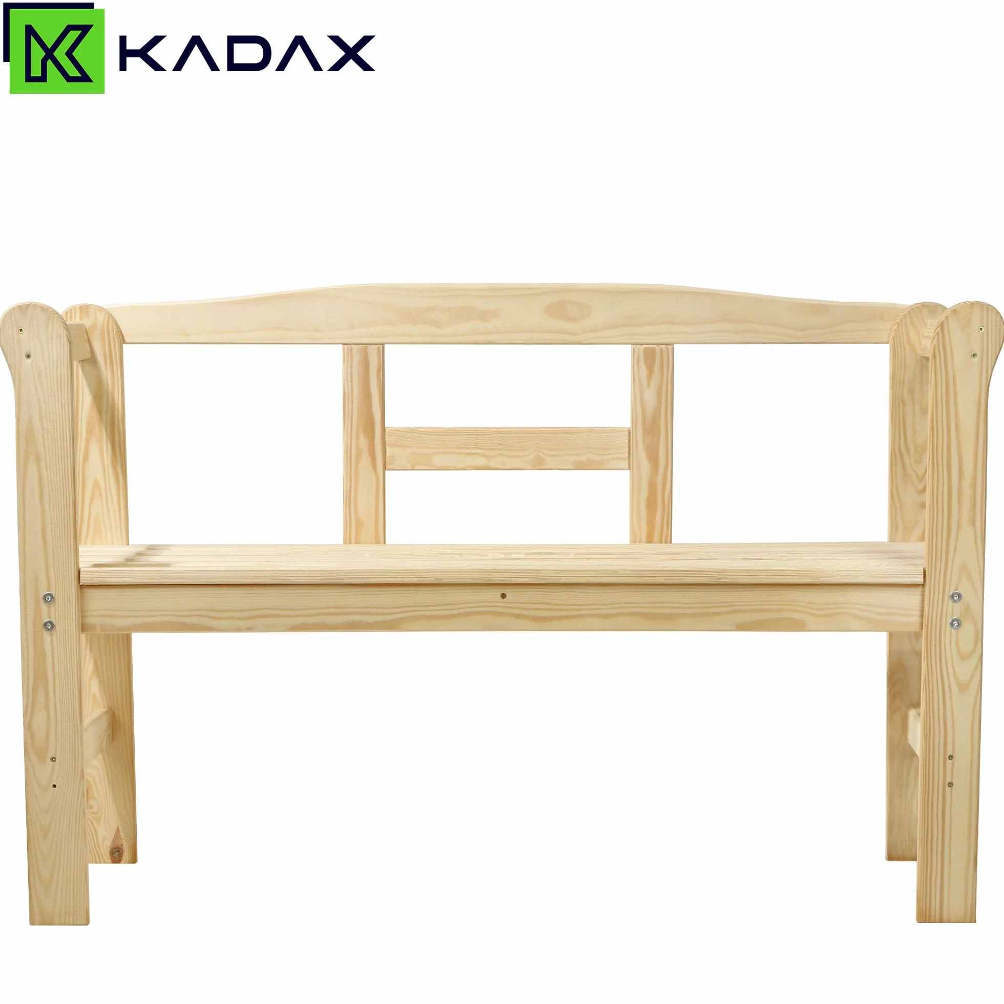 KADAX Banco de Jardín de Madera 119x44x76 cm Resistente a la Intemperie