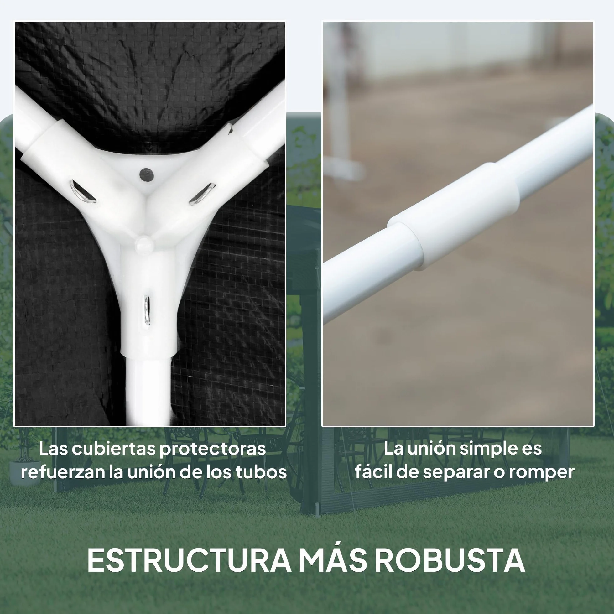 Outsunny Carpa de Jardín 4x3 m Cenador Desmontable Exterior con 4 Mosquiteras Laterales 2 Puertas con Cremallera y 6 Orificios de Drenaje Impermeable Anti-UV para Terraza Patio Playa Gris Oscuro