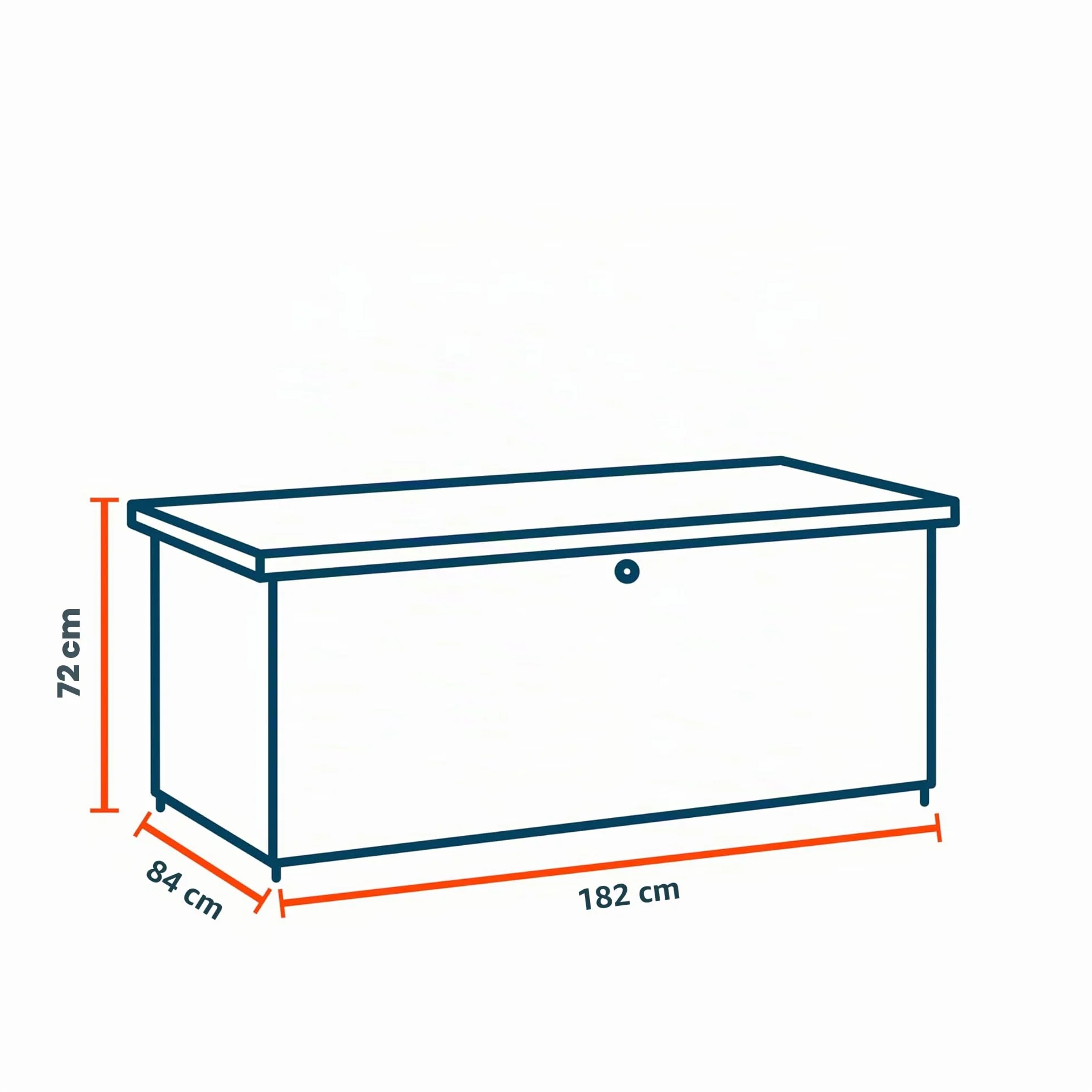 GFP PRIMEYARD® Baúl Exterior Metálico 182x84x72 cm Antracita Impermeable