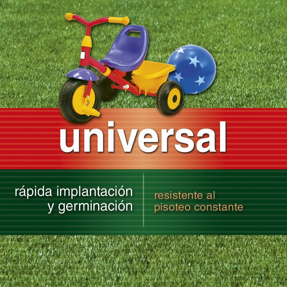 Semillas de Césped Universal 1kg Rápida Germinación 35 m2