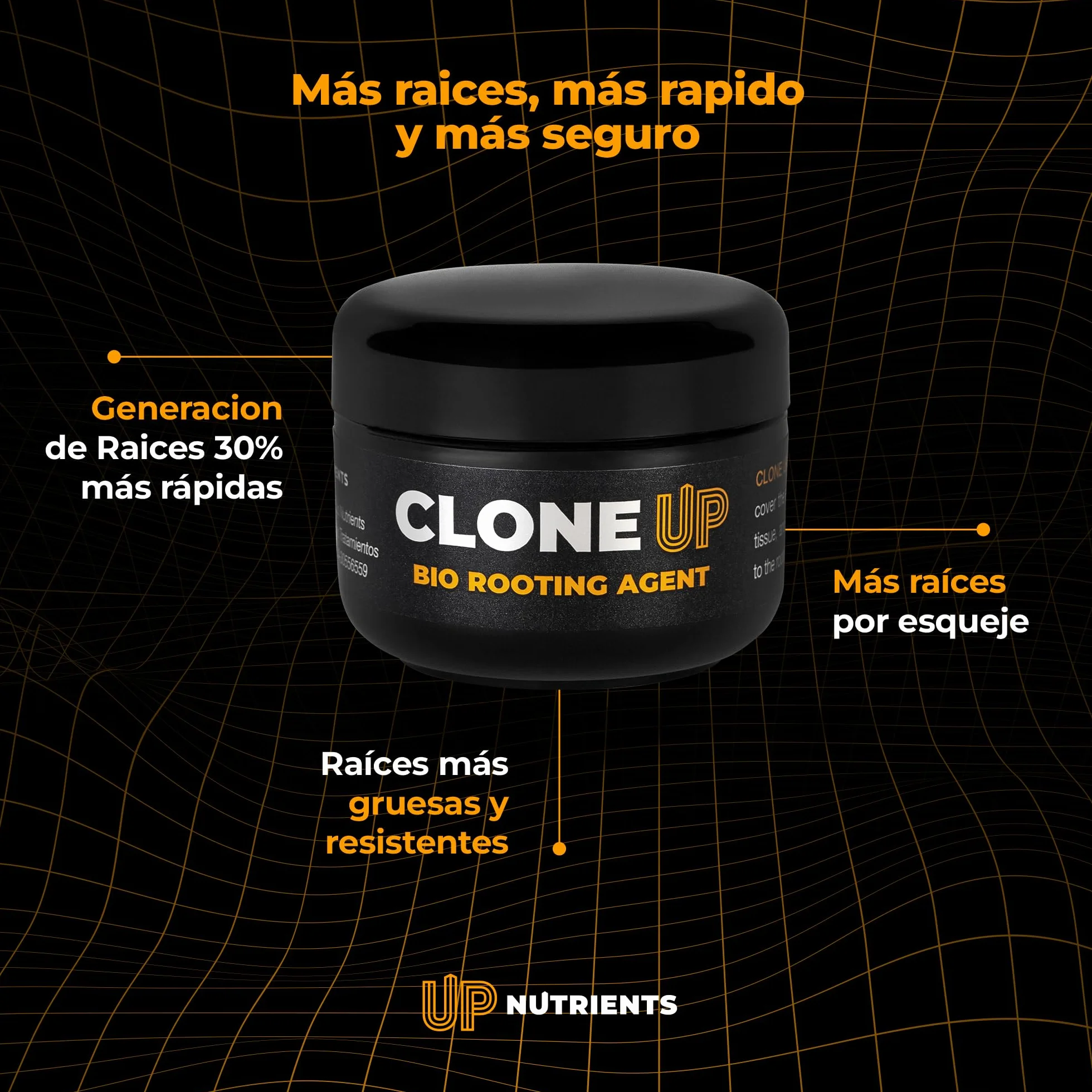 UP NUTRIENTS Gel Estimulador de Raíces Clone Up 70 ml Enraizante Orgánico para Esquejes