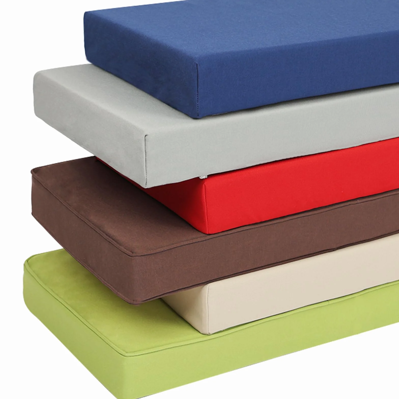 Cojín de Banco Impermeable Antideslizante Desmontable para Exterior Jardín y Sofá Columpio 10cm