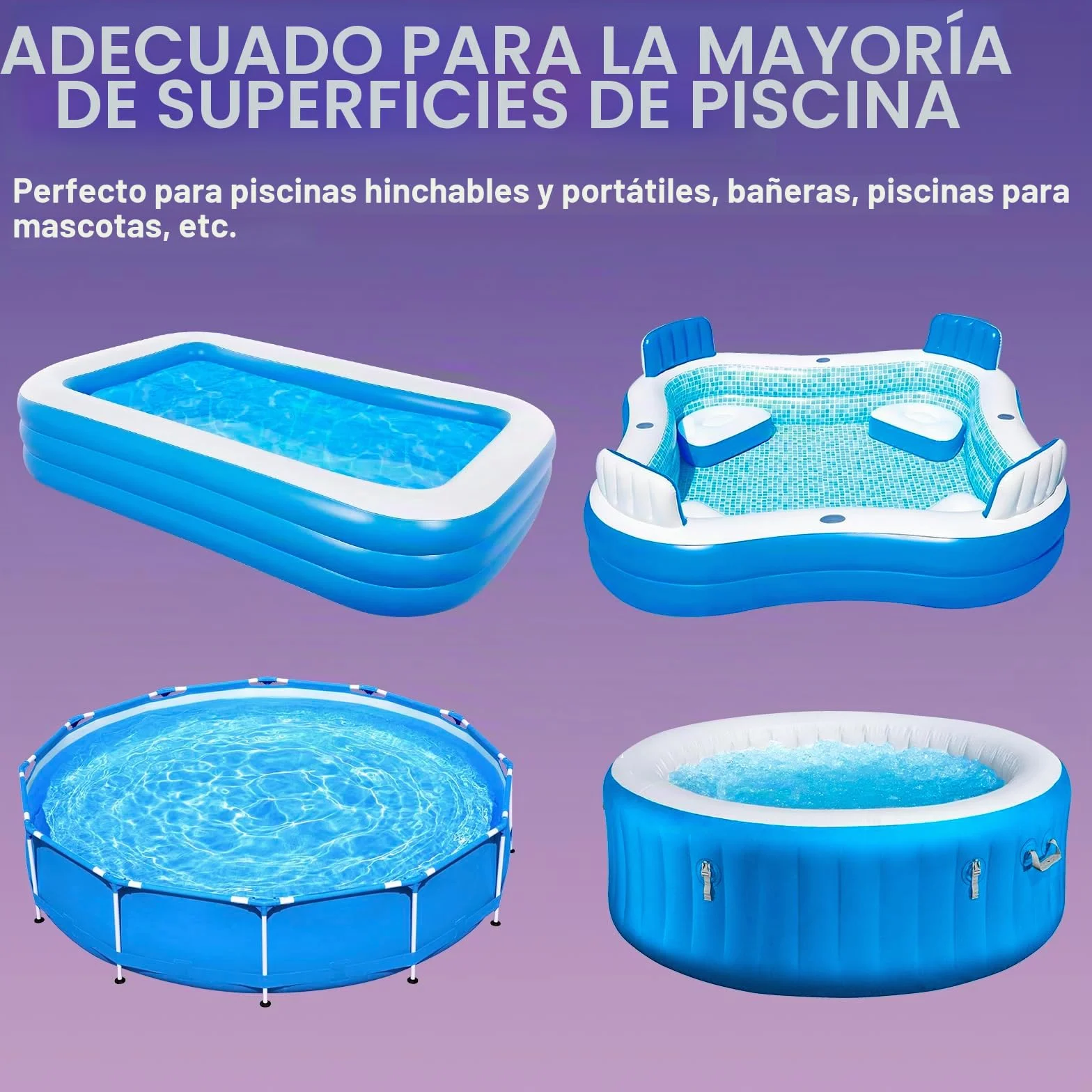 Kit de Parches para Piscina Impermeable 10 cm x 300 cm, Cinta Autoadhesiva Transparente para Reparar Pinchazos en Colchones Hinchables y Liner