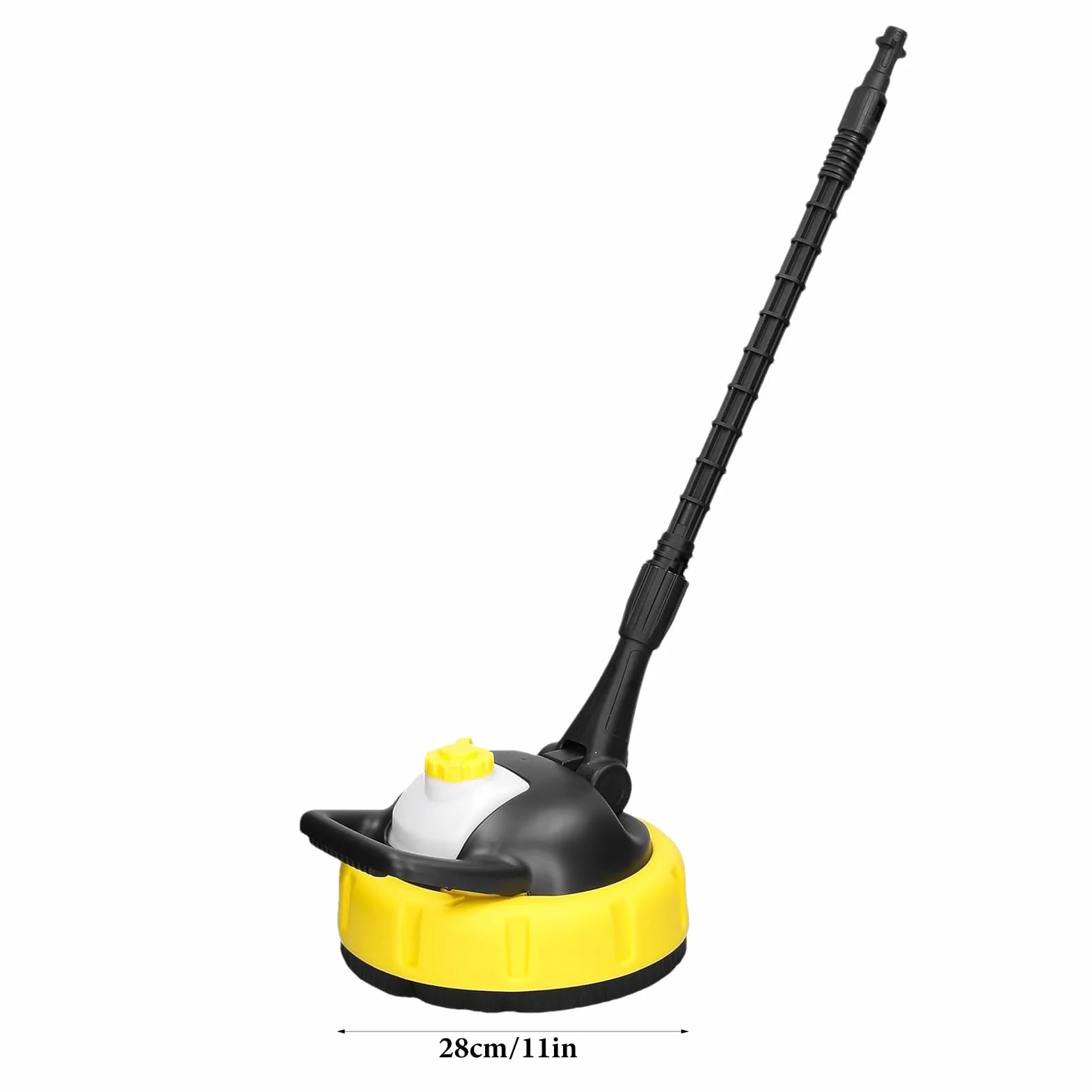 Limpiador Apariencia Presión – Diámetro 28 cm ABS Rotativo, Cepillo Rurar | Alta Presión Lavado, Herramienta Limpieza Terraza Acera, Accesorio Mango Largo Patio | Solución para Entrada