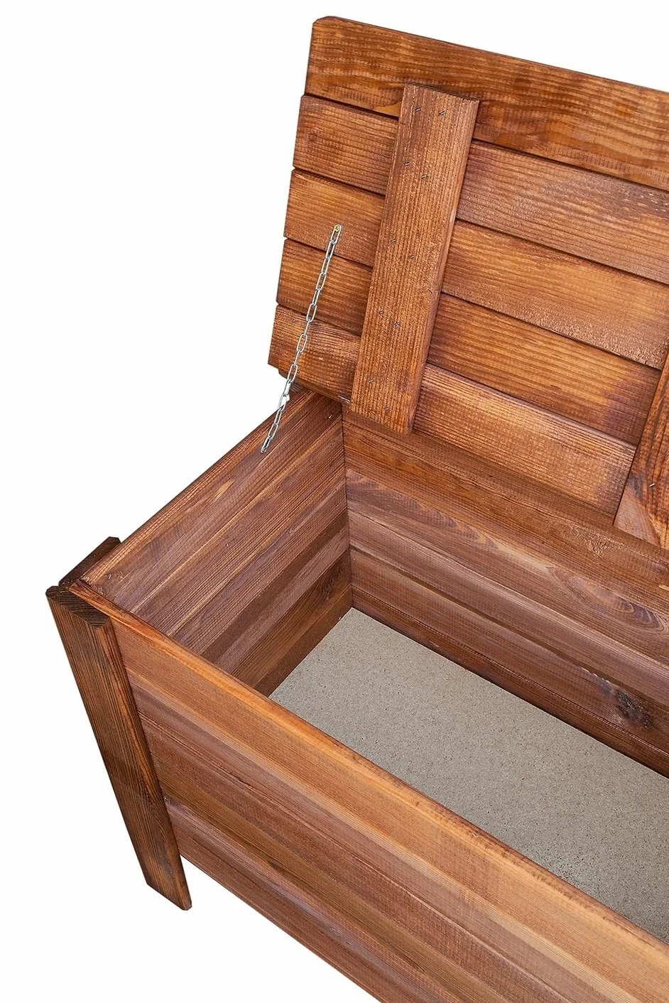 Arcón de Jardín 166 L Madera Maciza de Pino 80x52x40 cm Marrón Caja de Almacenaje