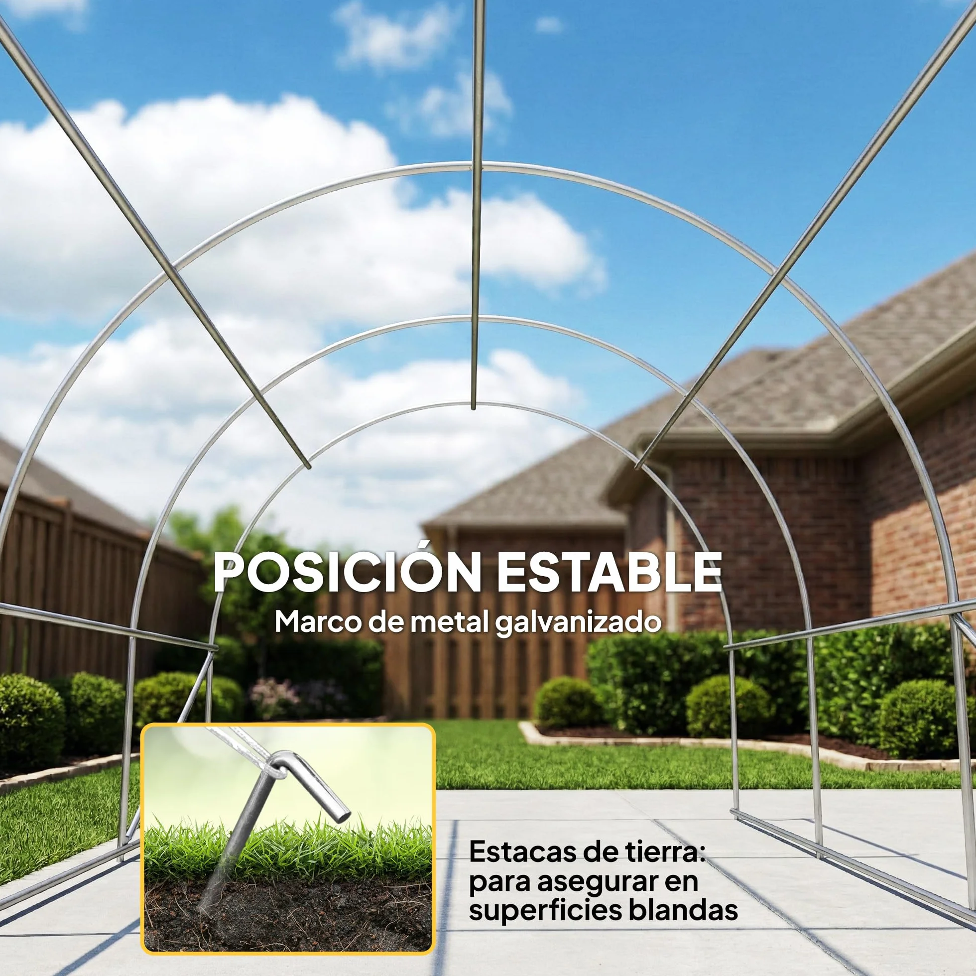 Outsunny Carpa Garaje Portátil 3x5 m Impermeable UPF30+ Acero Galvanizado Gris