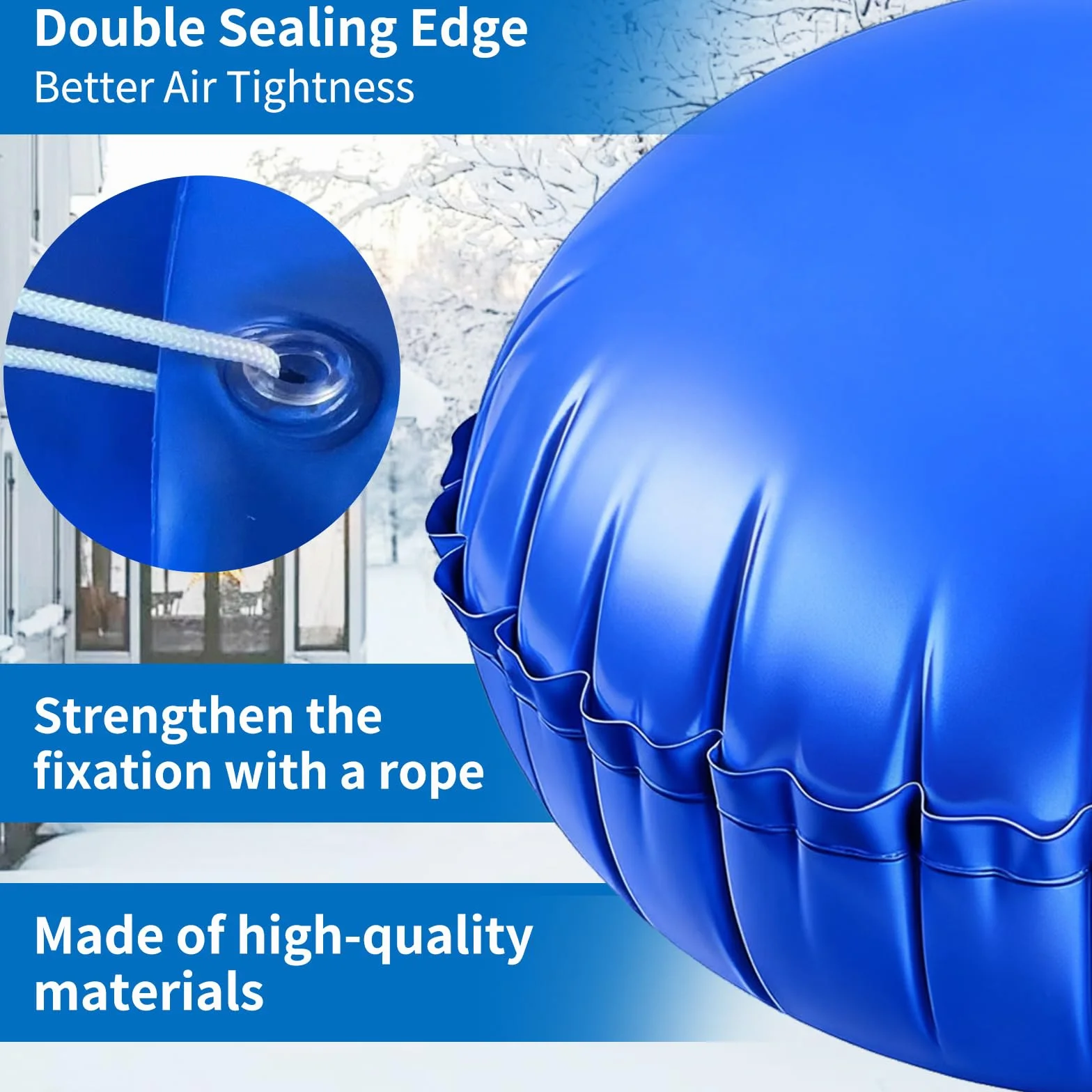 Cojín de Piscina de Invierno 3m, Cojín de Aire para Cubierta de Piscina