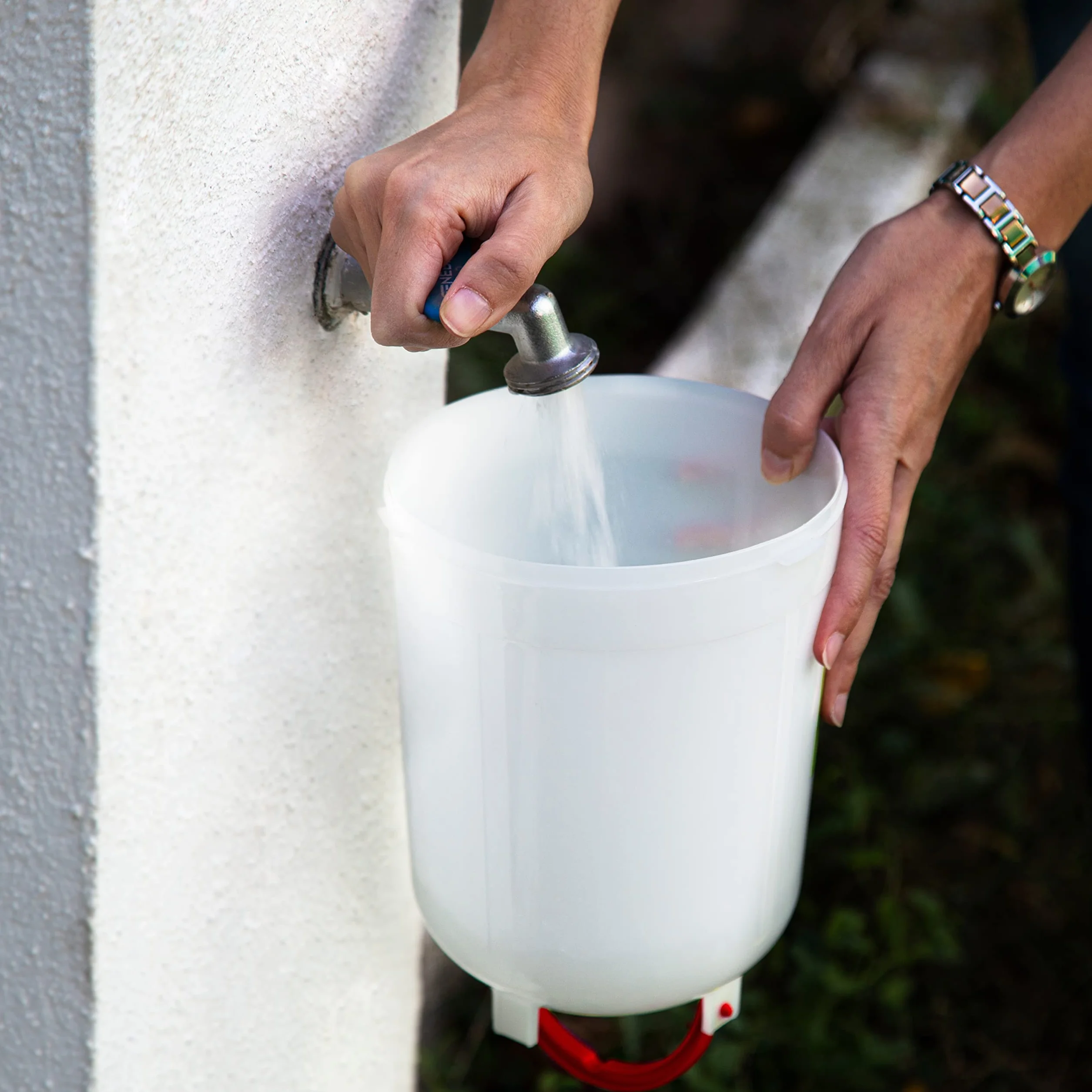 Comedero y Bebedero para Gallinas 2kg 3L Plástico Resistente con Cuerda Cuelga-Tolvas