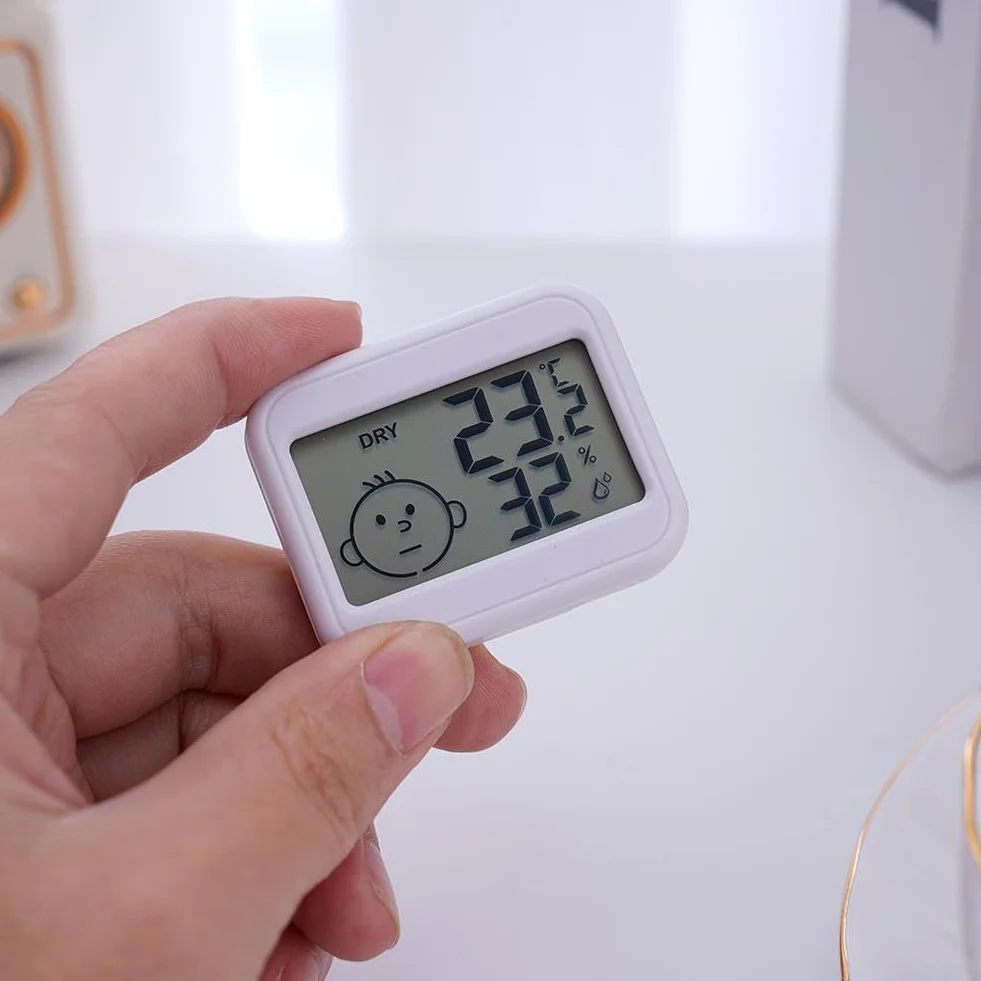 Termómetro digital higrómetro para interiores con pantalla LCD, medidor de temperatura y humedad
