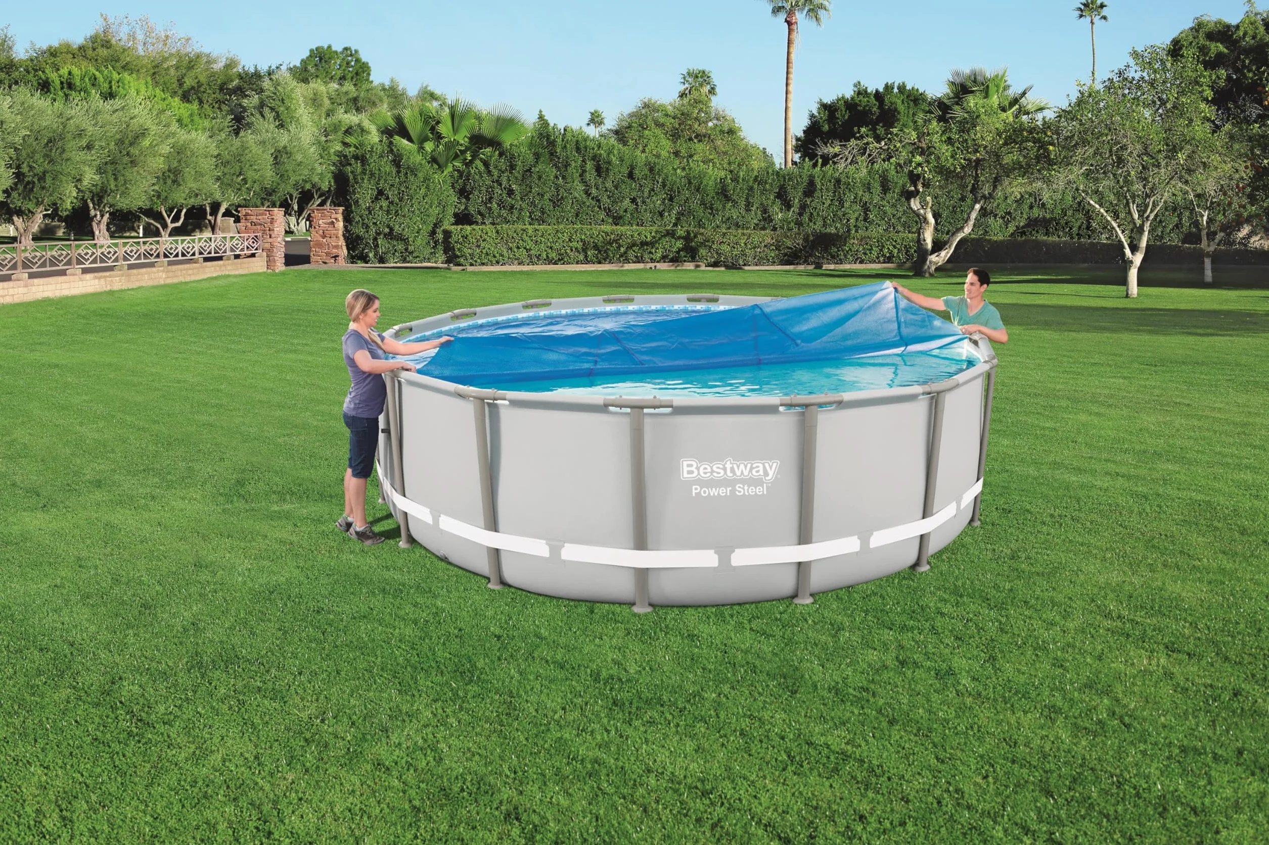 Bestway 58253 Cubierta solar para piscina Steel Pro 488 cm