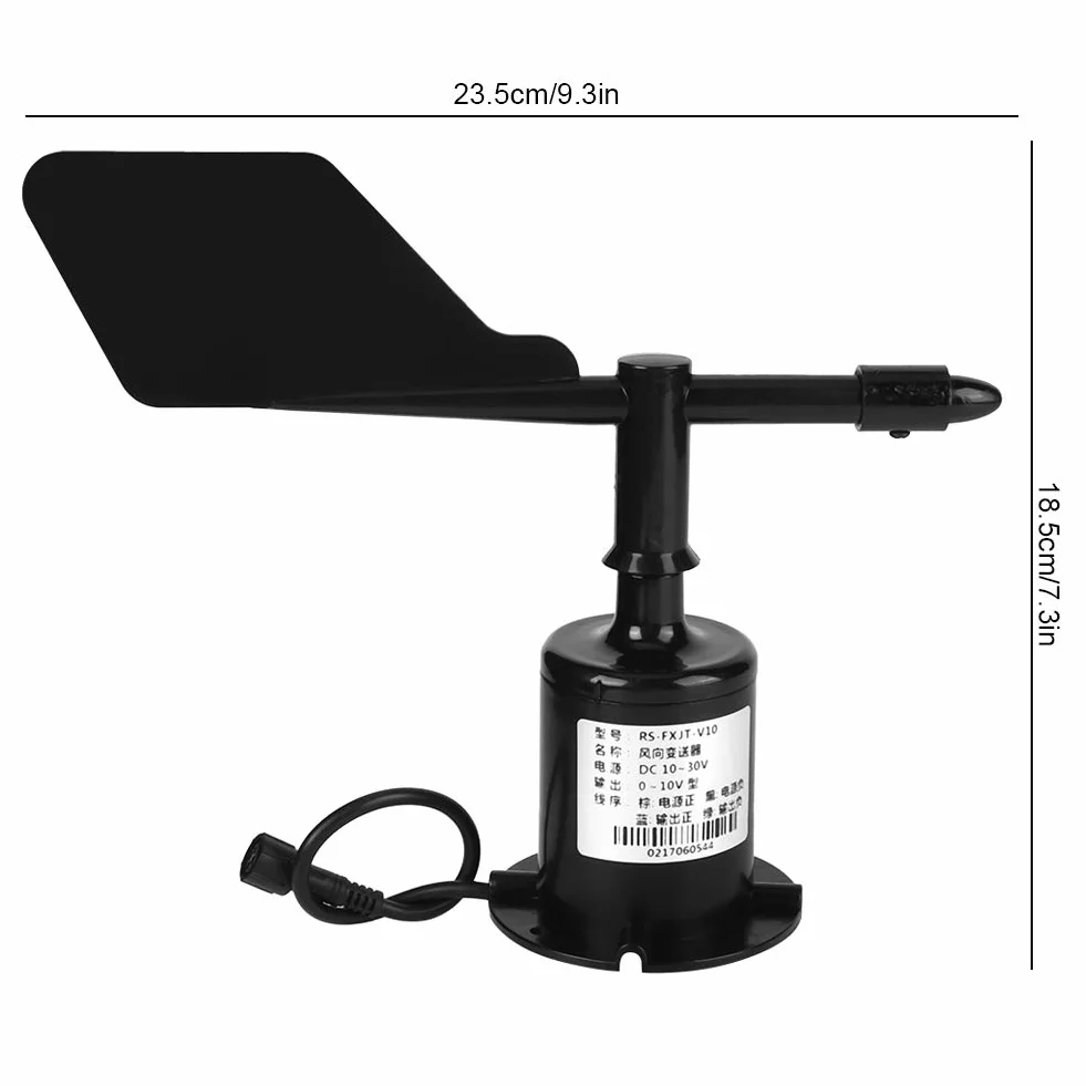 Fdit Sensor de Velocidad del Viento 0-10 V Ligero Medición Dirección 8 Indicaciones