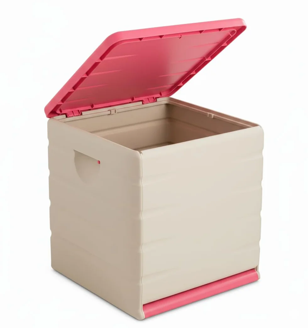 Baúl de Plástico 190 litros Rosa Pink 60 x 61 x 53 cm Almacenaje