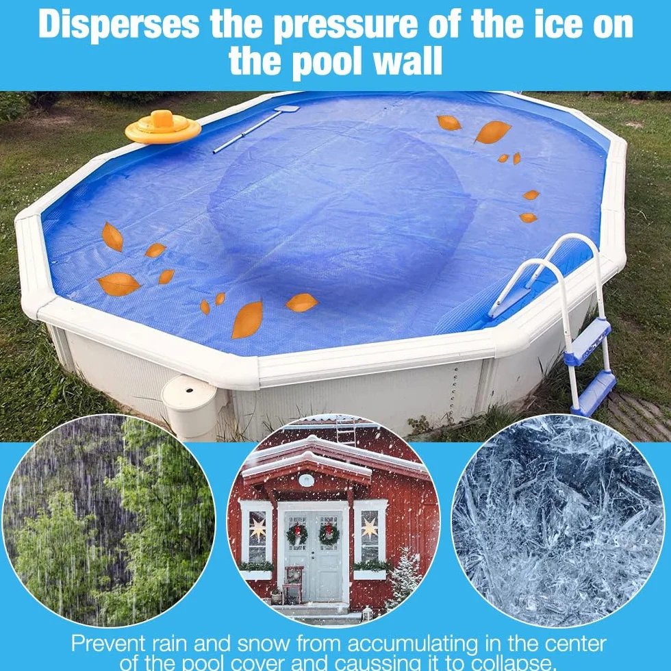 Cojín de Aire para Piscina de Invierno 4x4 Pies Desinflar Rápido