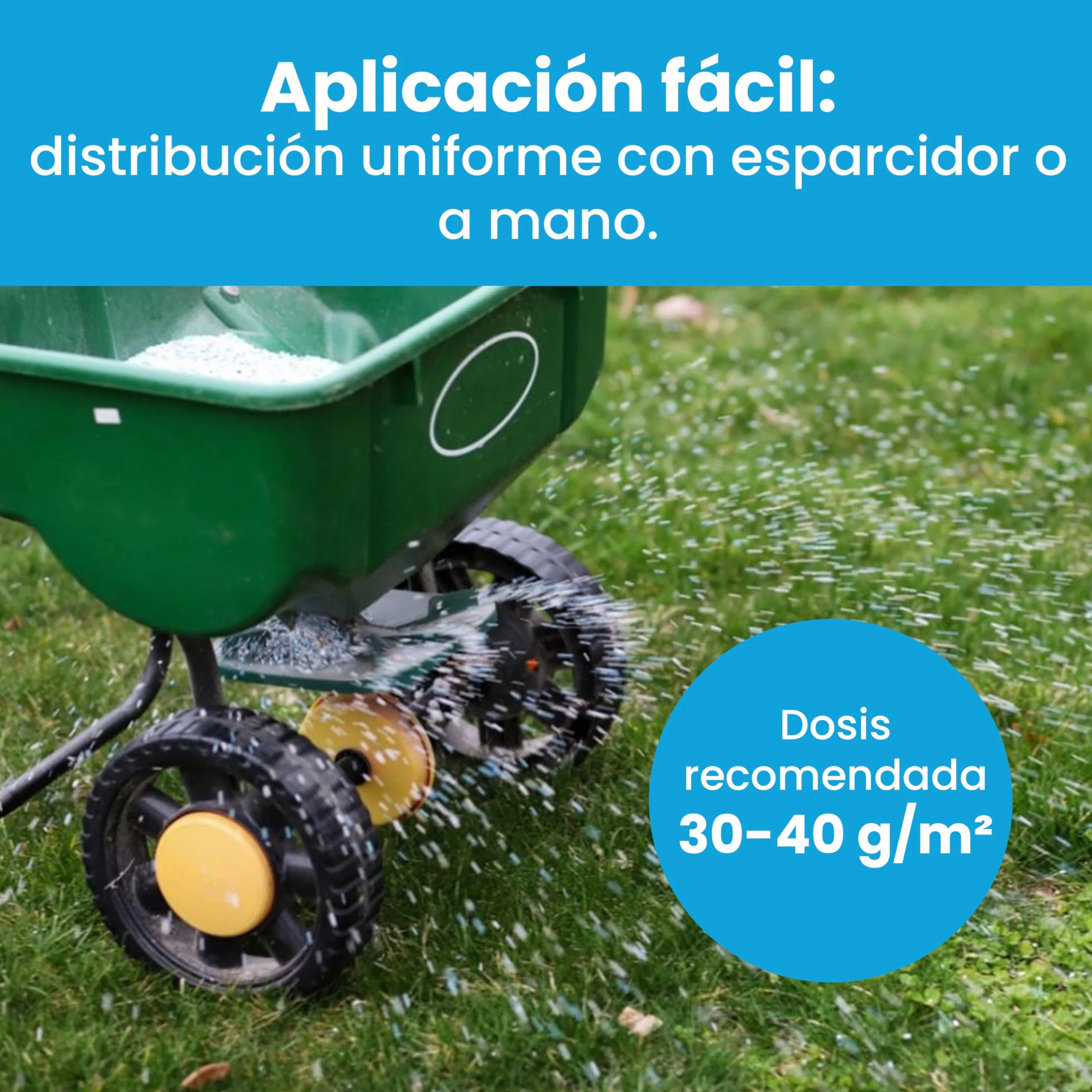 LERAVA Sulfato de Hierro Granulado Fertilizante para Plantas y Jardines Césped Árboles 20m²