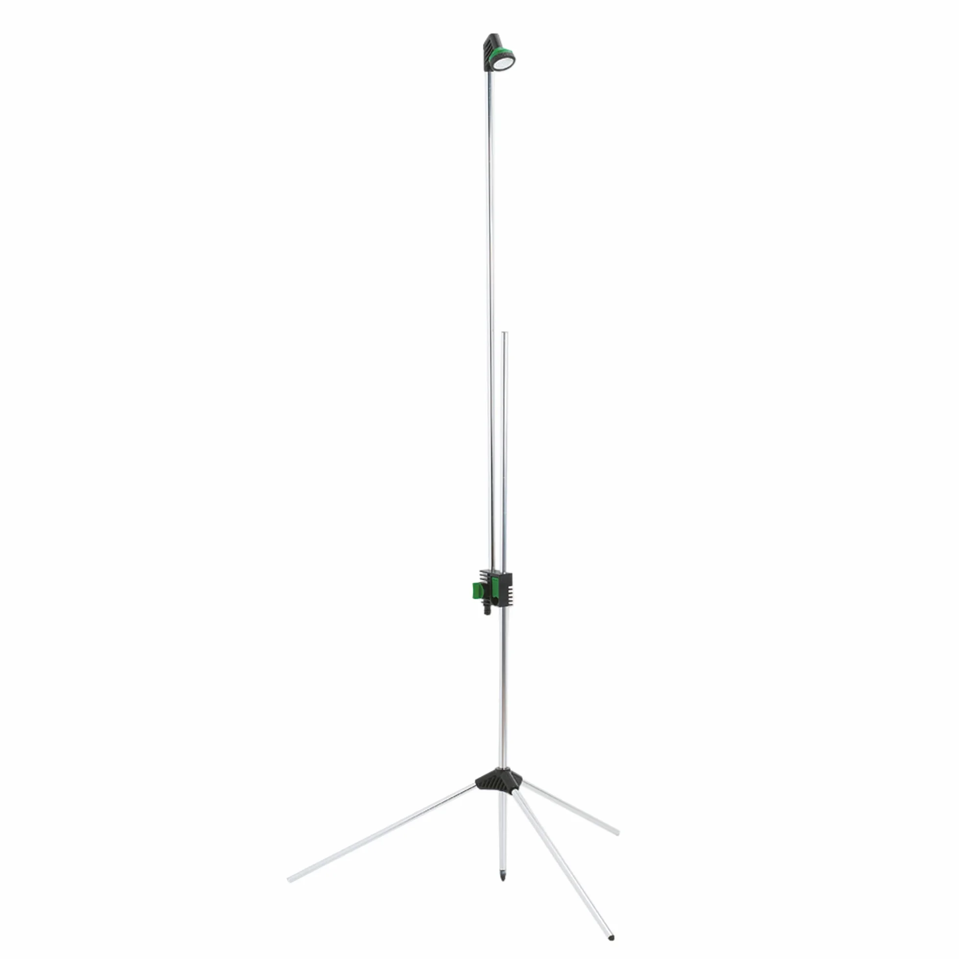Amig Ducha de Jardín Trípode Altura Regulable 1,35-2,35 m Flujo Ajustable Aluminio Plástico ABS Verde Pistacho