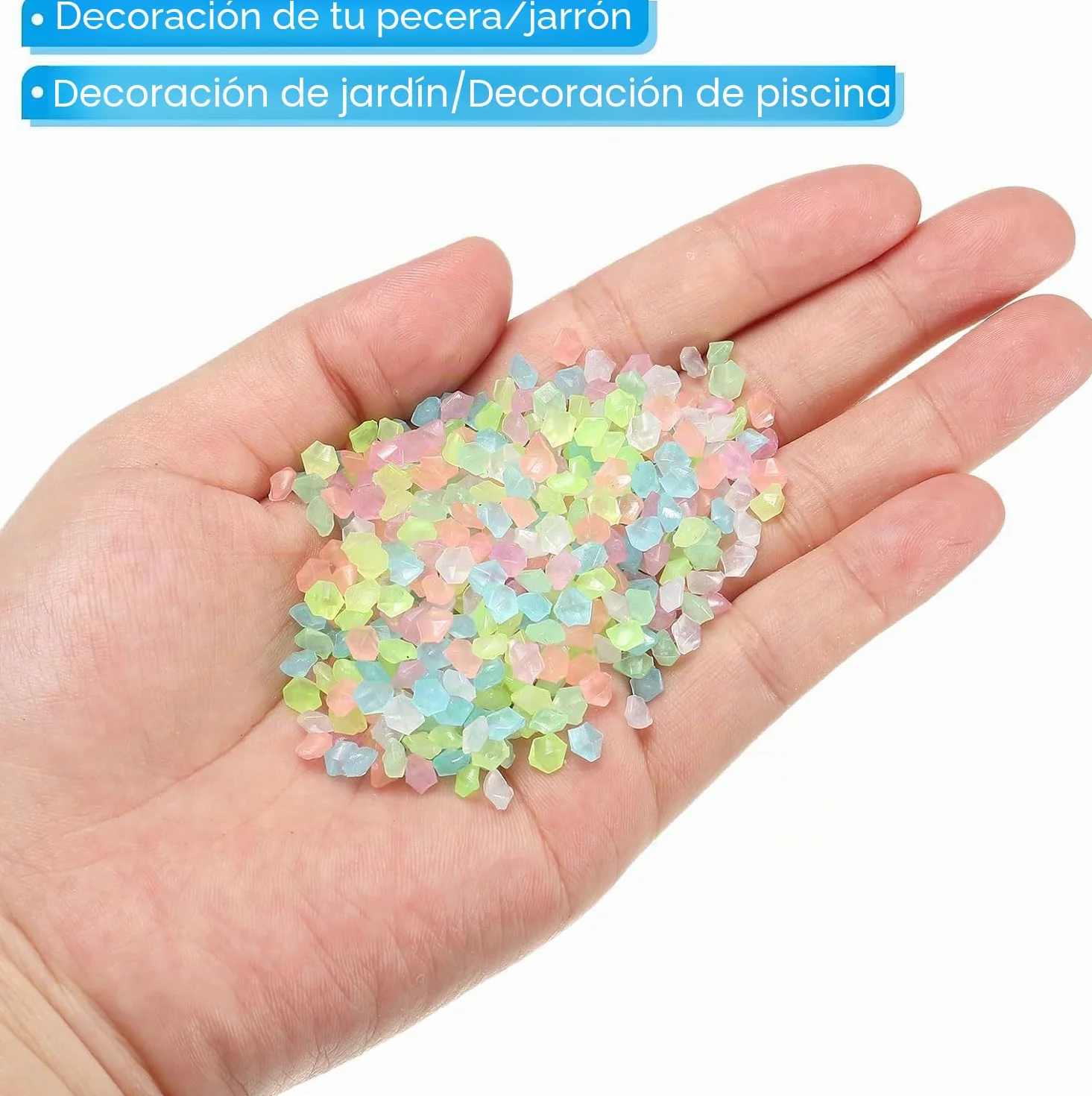Piedras Luminosas para Macetas 6000 Piezas Decorativas Jardín Exterior