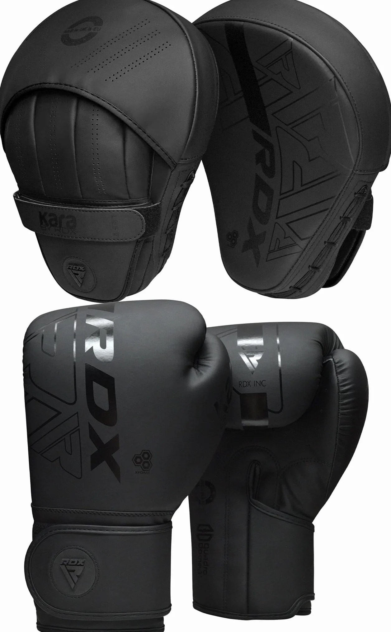 RDX Manoplas de Boxeo Paos Muay Thai Guantes Saco MMA Kick Boxing Almohadilla Entrenamiento