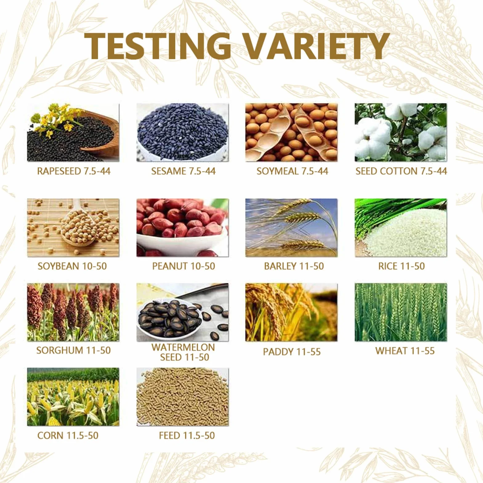 AR991 Medidor de humedad de grano digital portátil con sonda para trigo maíz arroz soja