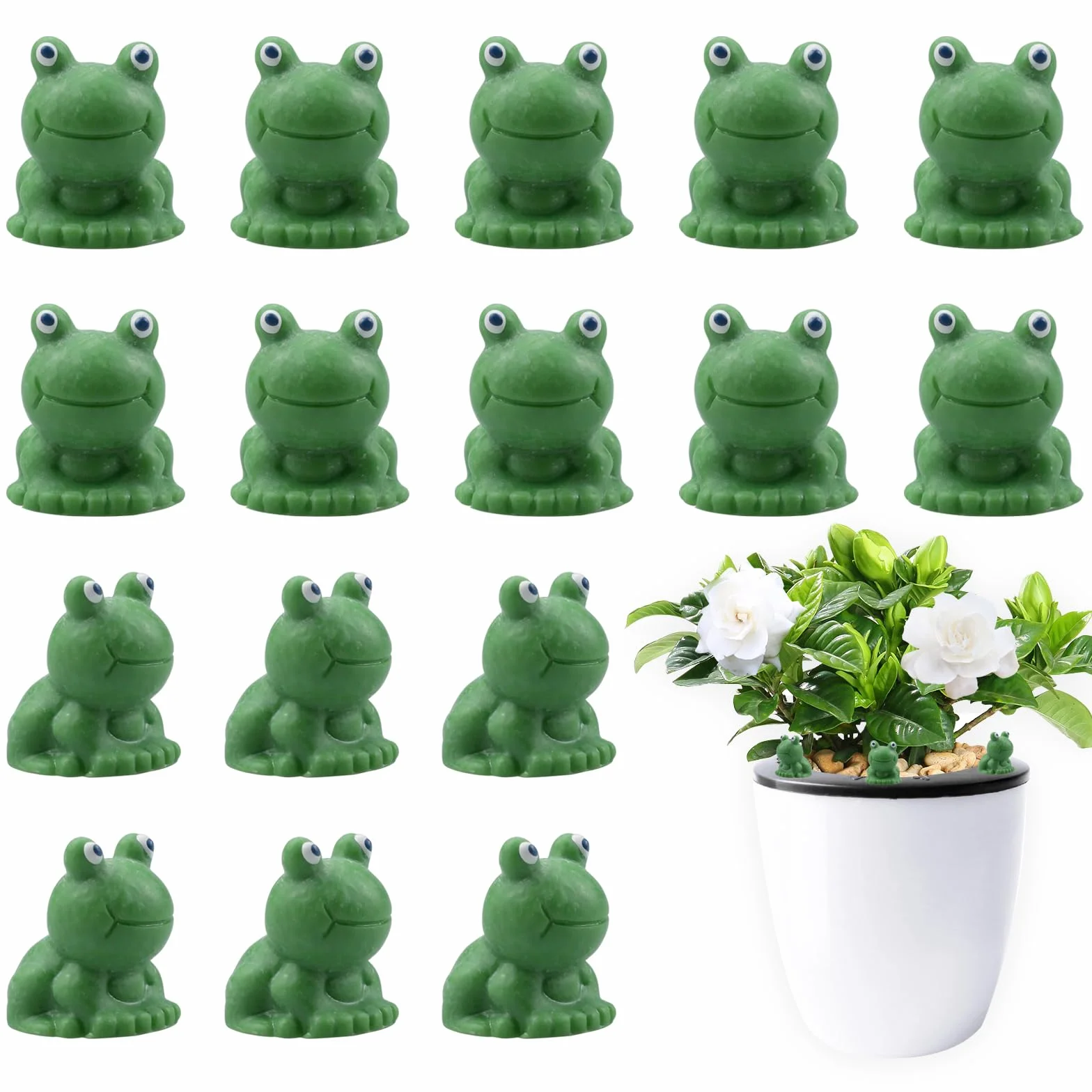 100 Piezas Figuras de Rana Pequeñas de Resina para Decoración de Jardín, Acuario y Macetas (Verde)