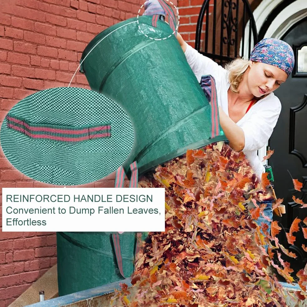 Bolsas de Basura de Jardín Pop Up 120L Sacos Grandes para Residuos