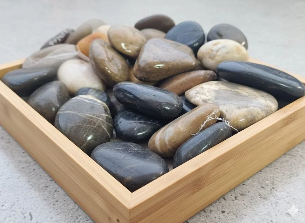 Piedras decorativas naturales 3-5 cm alto pulido para acuarios macetas jardín 2 kg