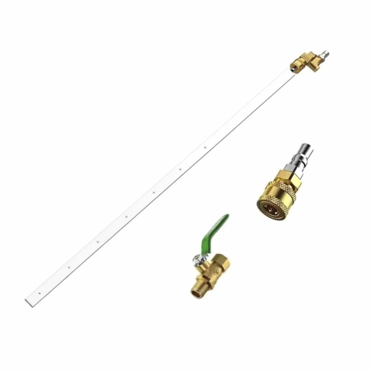 Sharplace Válvula de Limpieza de Vehículos Set de Varilla de Lavado de Ventilador Lanza de Riego y Adaptador Rápido Acero, 1 Metro, Perforado Para Agua Y Aire
