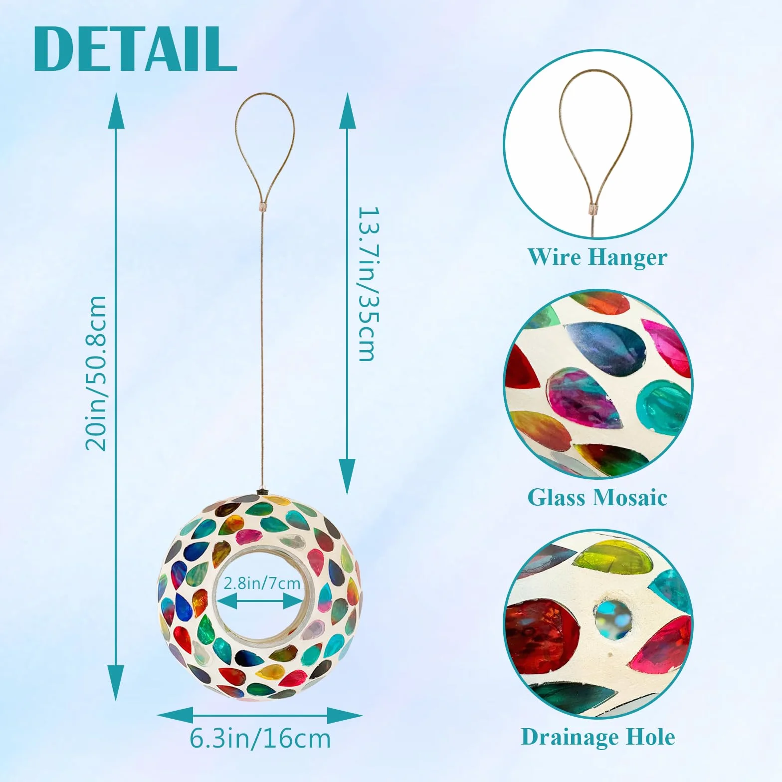 Comederos para pájaros para exteriores, de cristal, color blanco